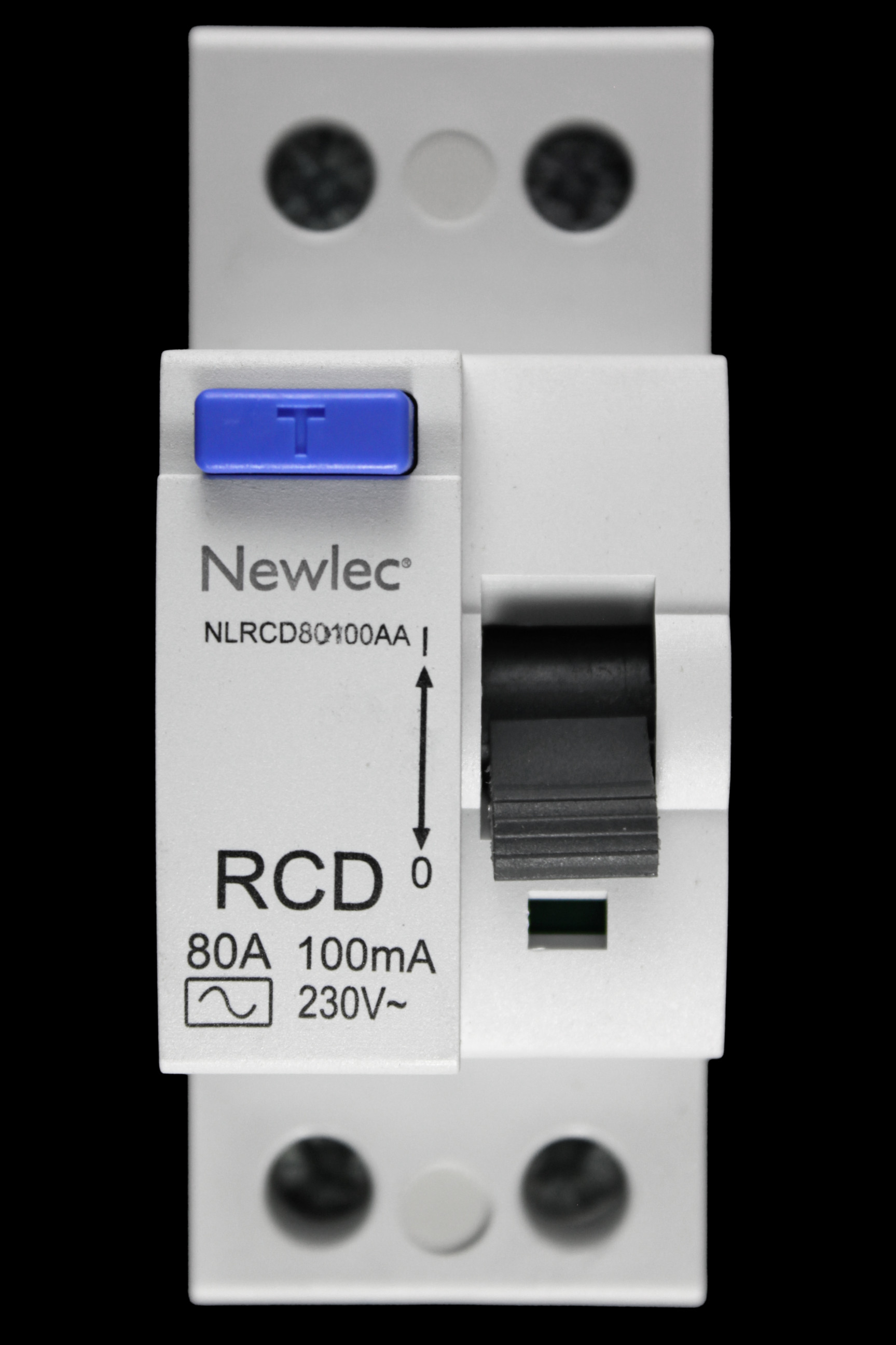 NEWLEC 80 AMP 100mA DOUBLE POLE RCD NLRCD80100AA