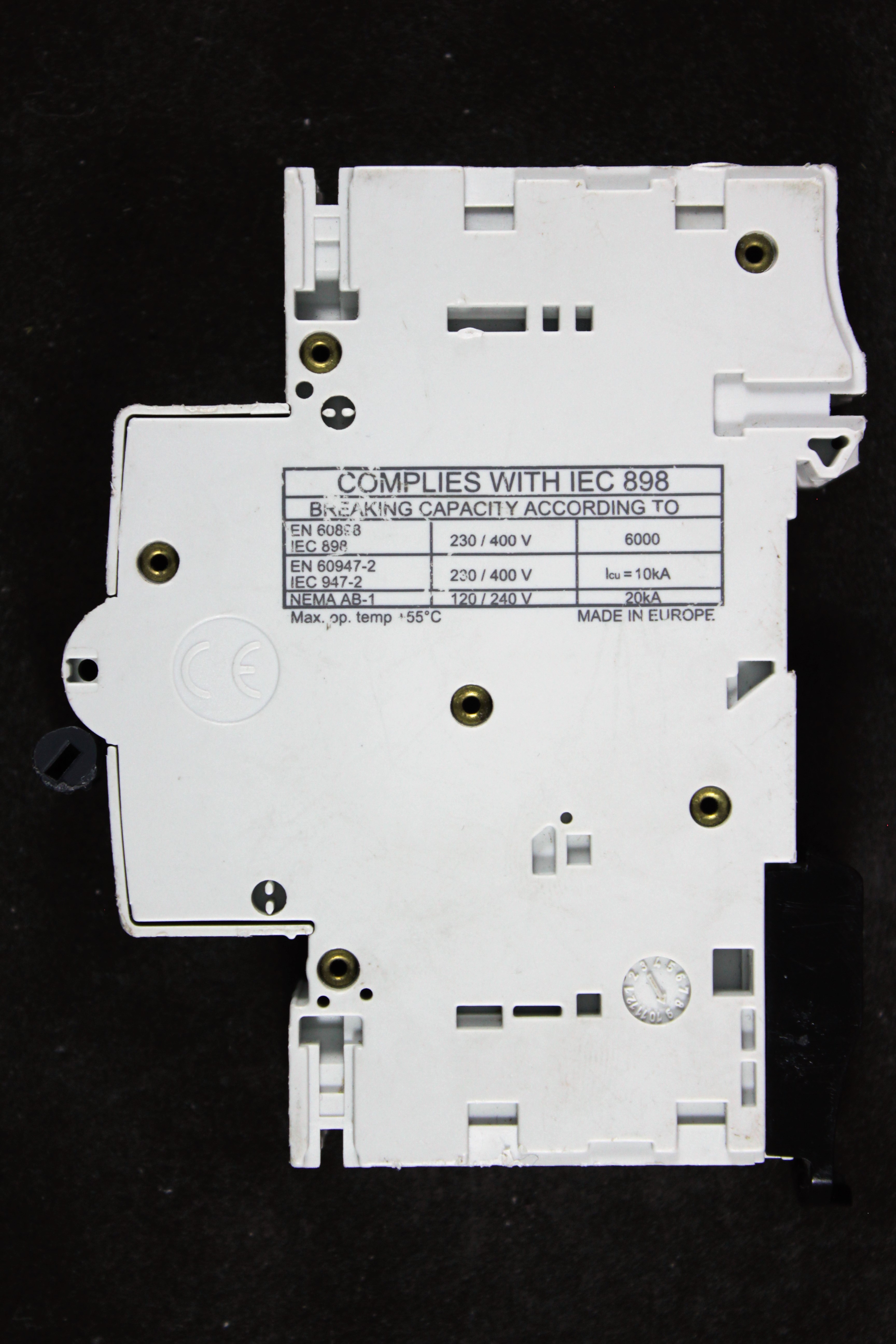 NEWLEC 10 AMP CURVE B 6kA MCB CIRCUIT BREAKER NLVB10