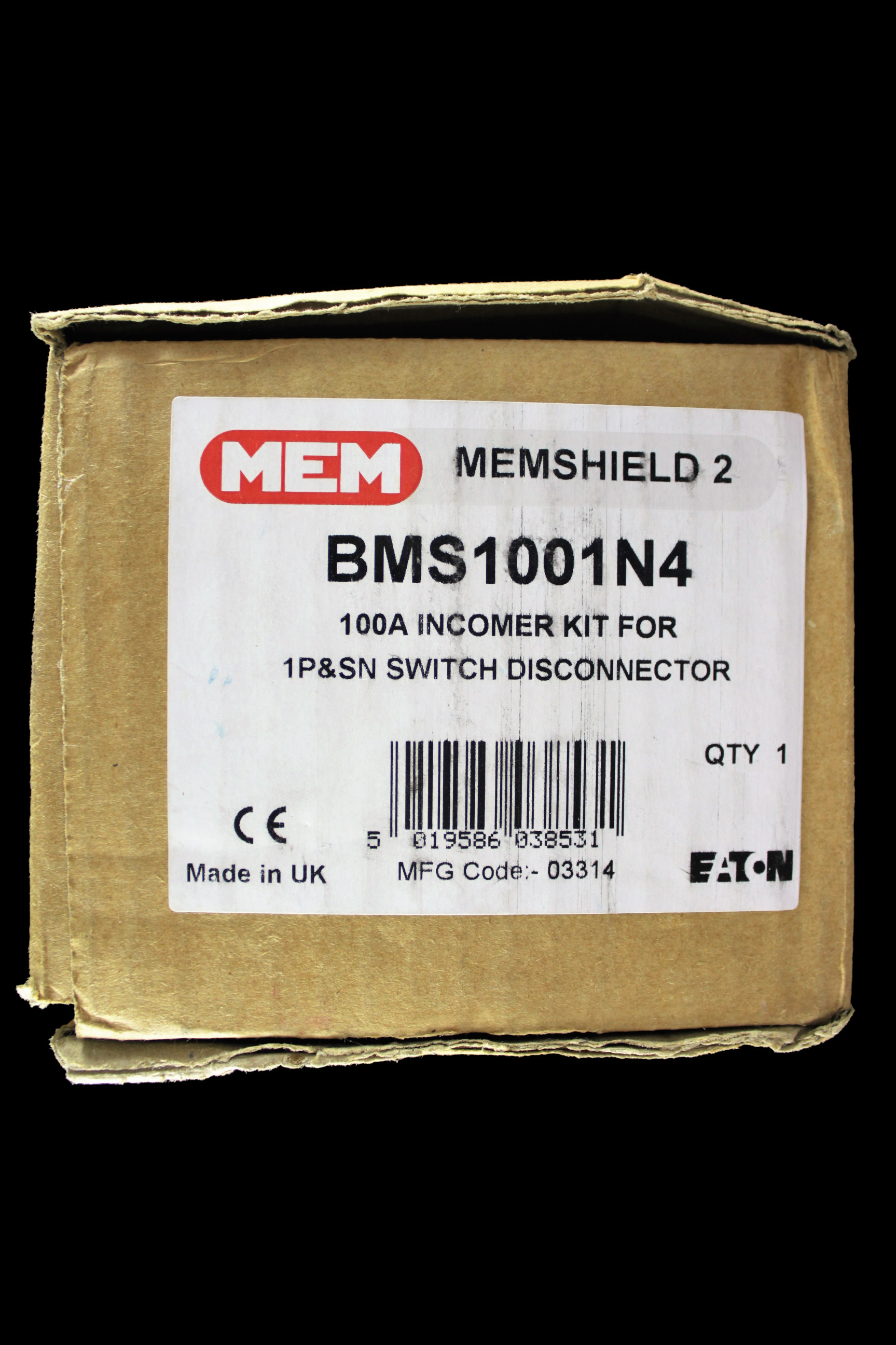 MEM 100 AMP 1P&SN INCOMER KIT SWITCH DISCONNECTOR BMS1001N4