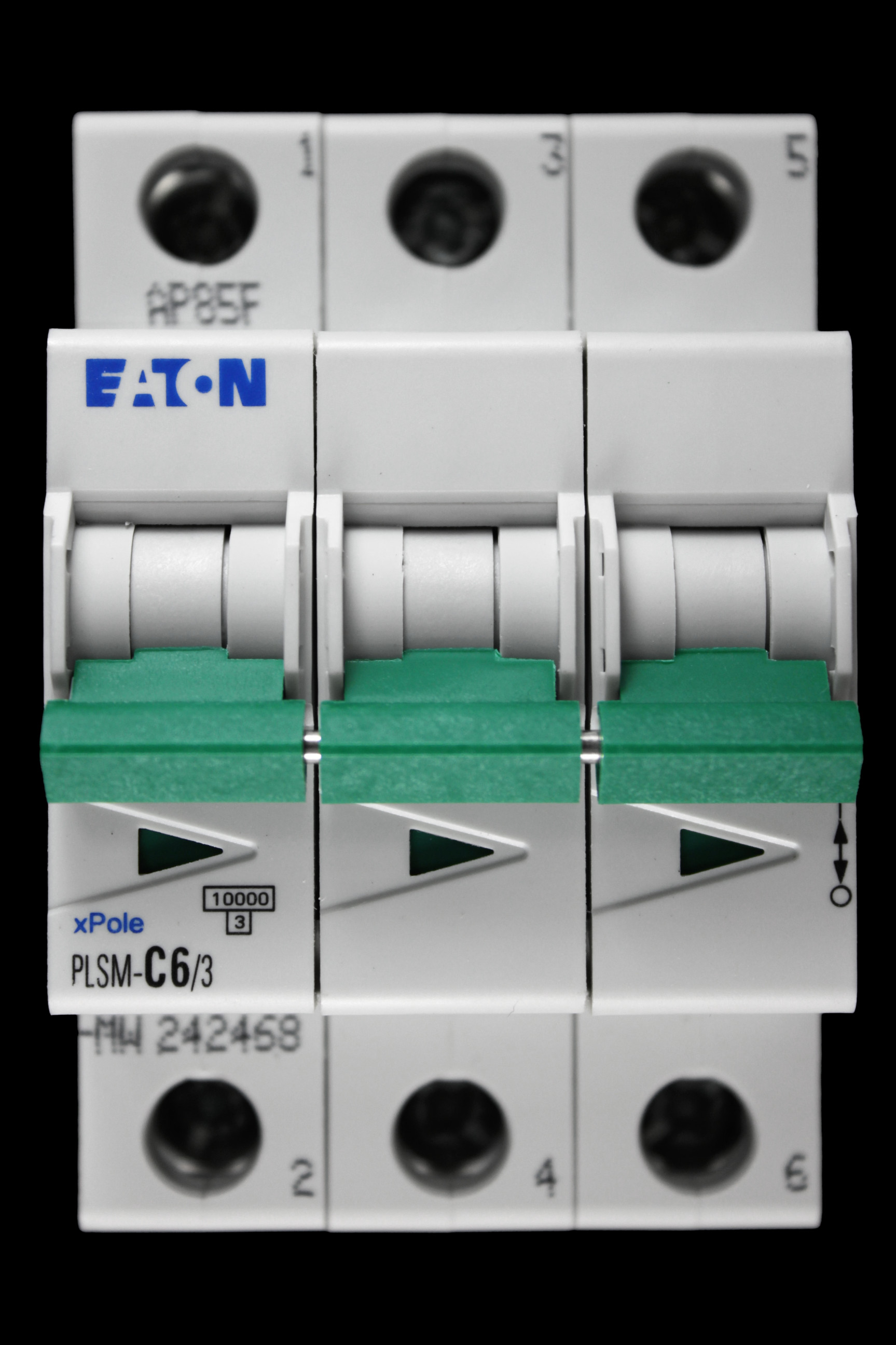 EATON 6 AMP CURVE C 10kA TRIPLE POLE MCB CIRCUIT BREAKER XPOLE PLSM-C6/3
