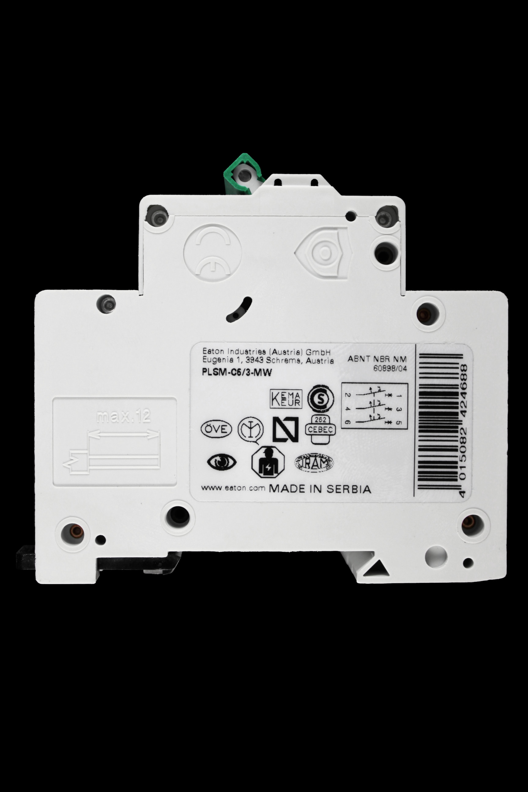 EATON 6 AMP CURVE C 10kA TRIPLE POLE MCB CIRCUIT BREAKER XPOLE PLSM-C6/3