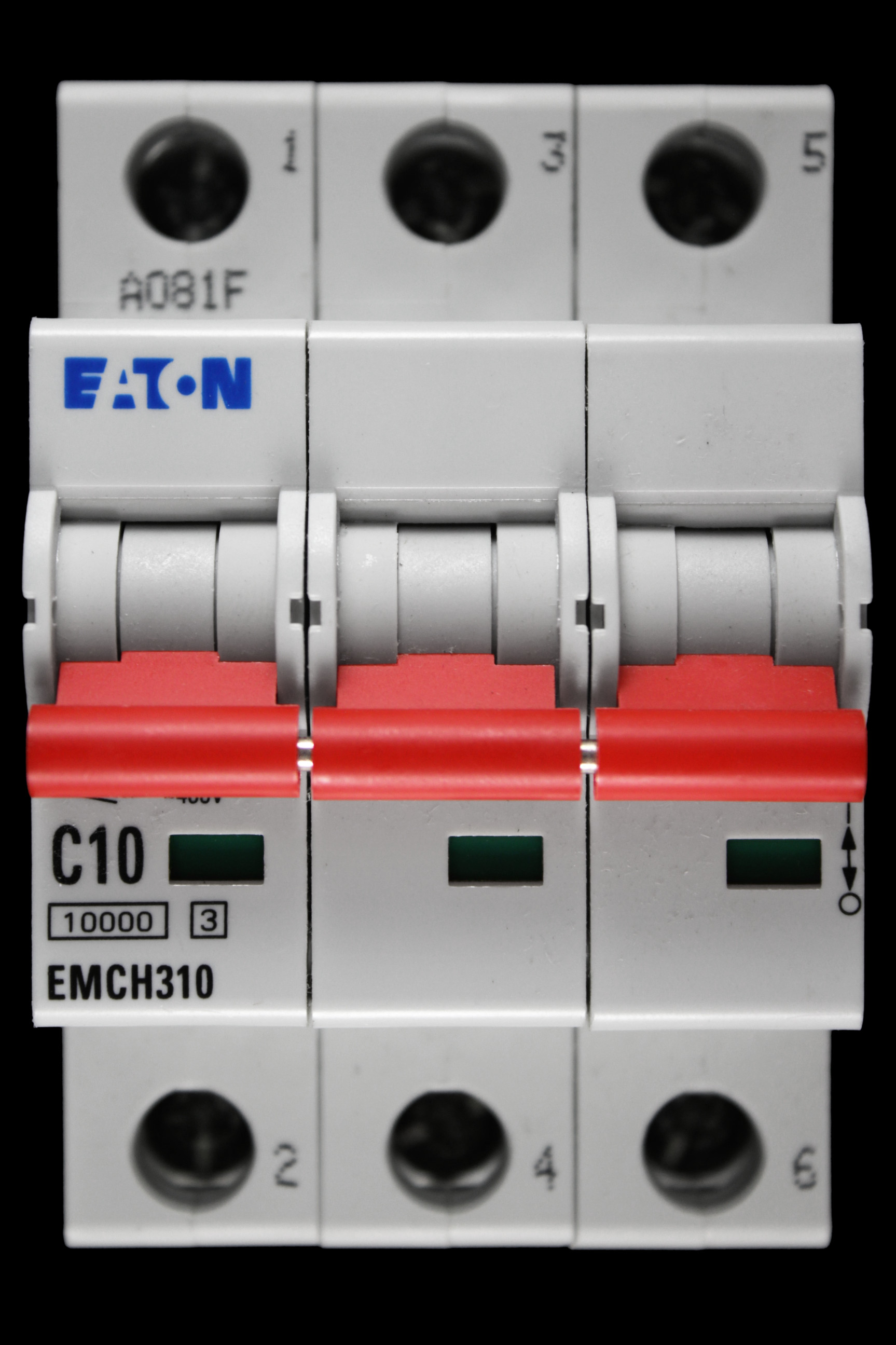 EATON 10 AMP CURVE C 10kA TRIPLE POLE MCB CIRCUIT BREAKER EMCH310