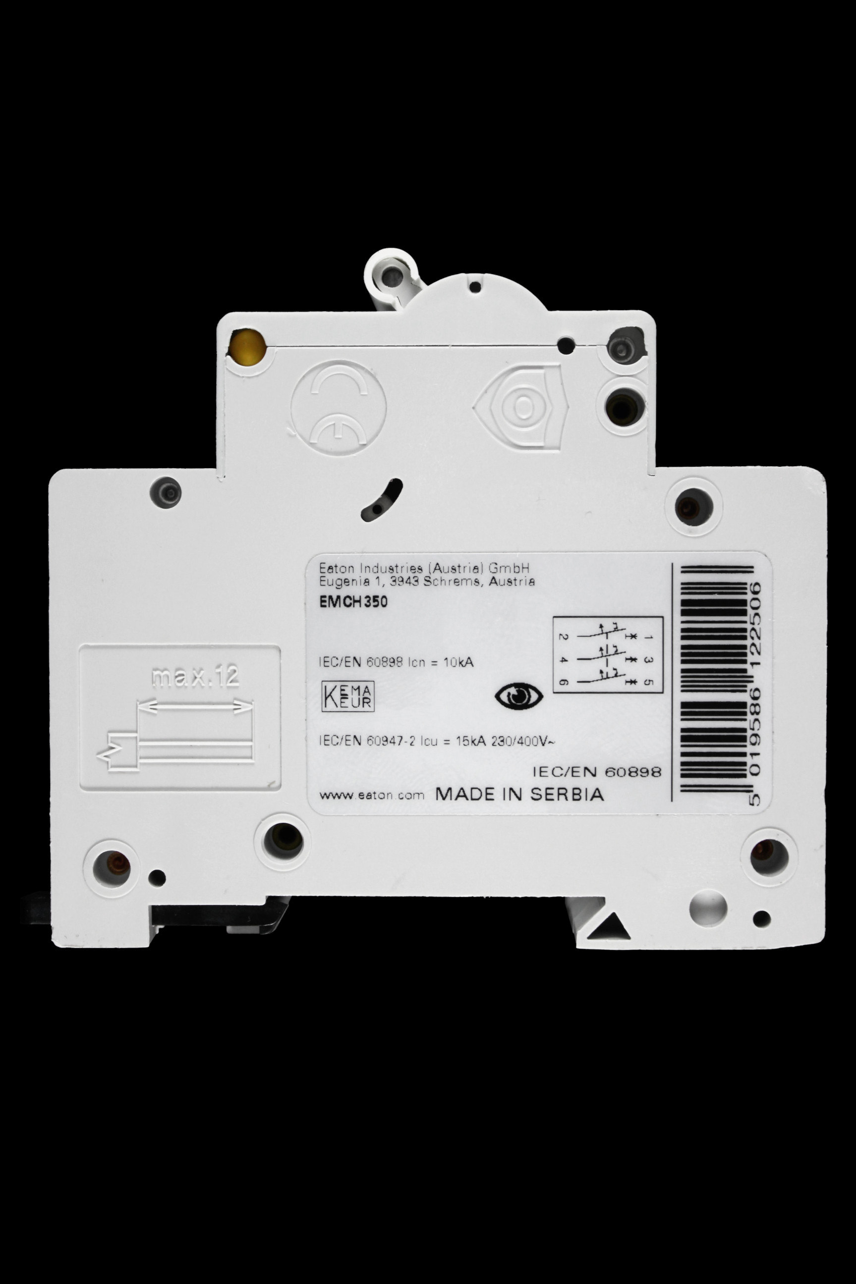 EATON 50 AMP CURVE C 10kA TRIPLE POLE MCB CIRCUIT BREAKER EMCH350