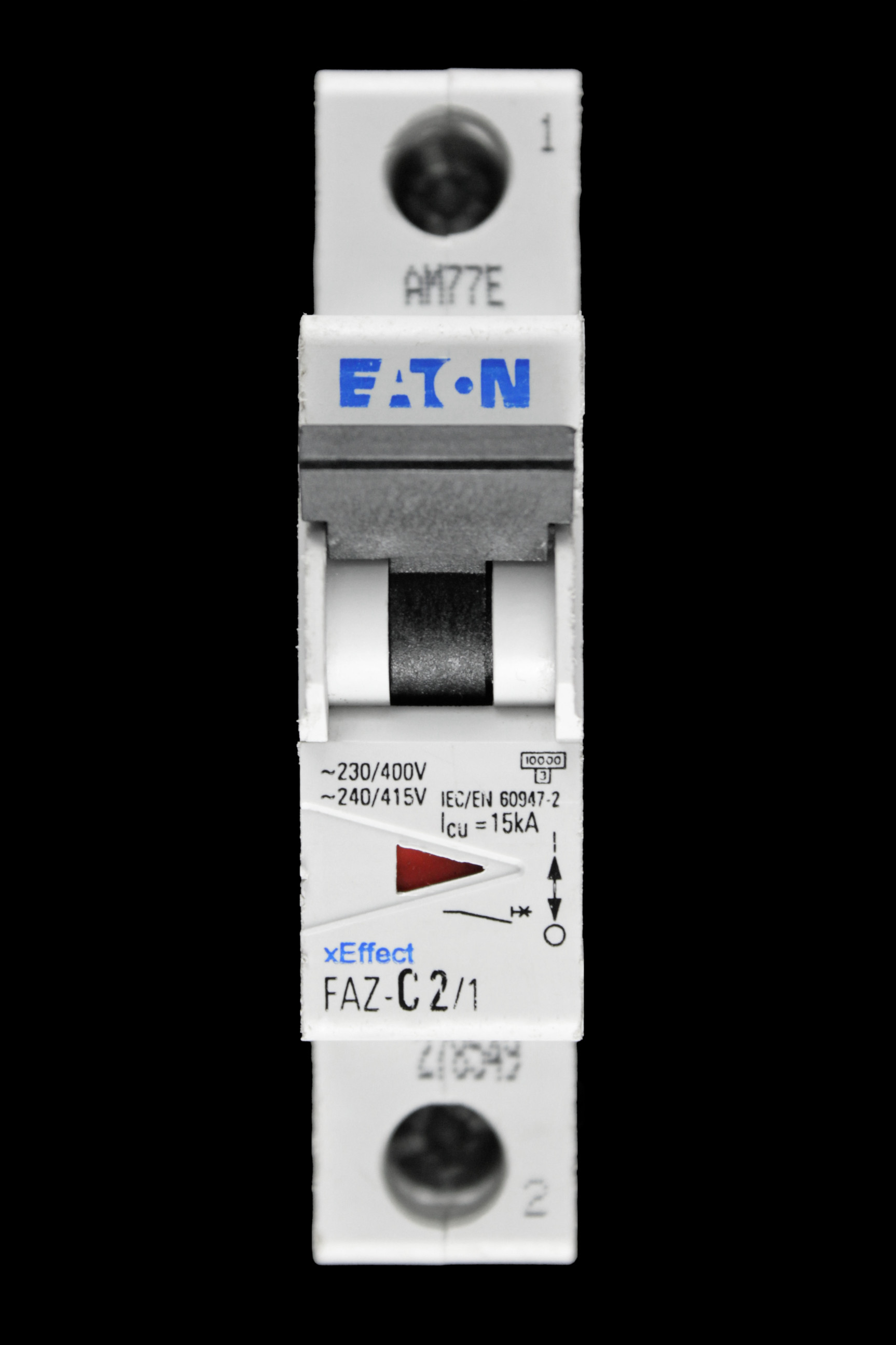EATON 2 AMP CURVE C 10kA MCB CIRCUIT BREAKER XEFFECT FAZ-C2/1