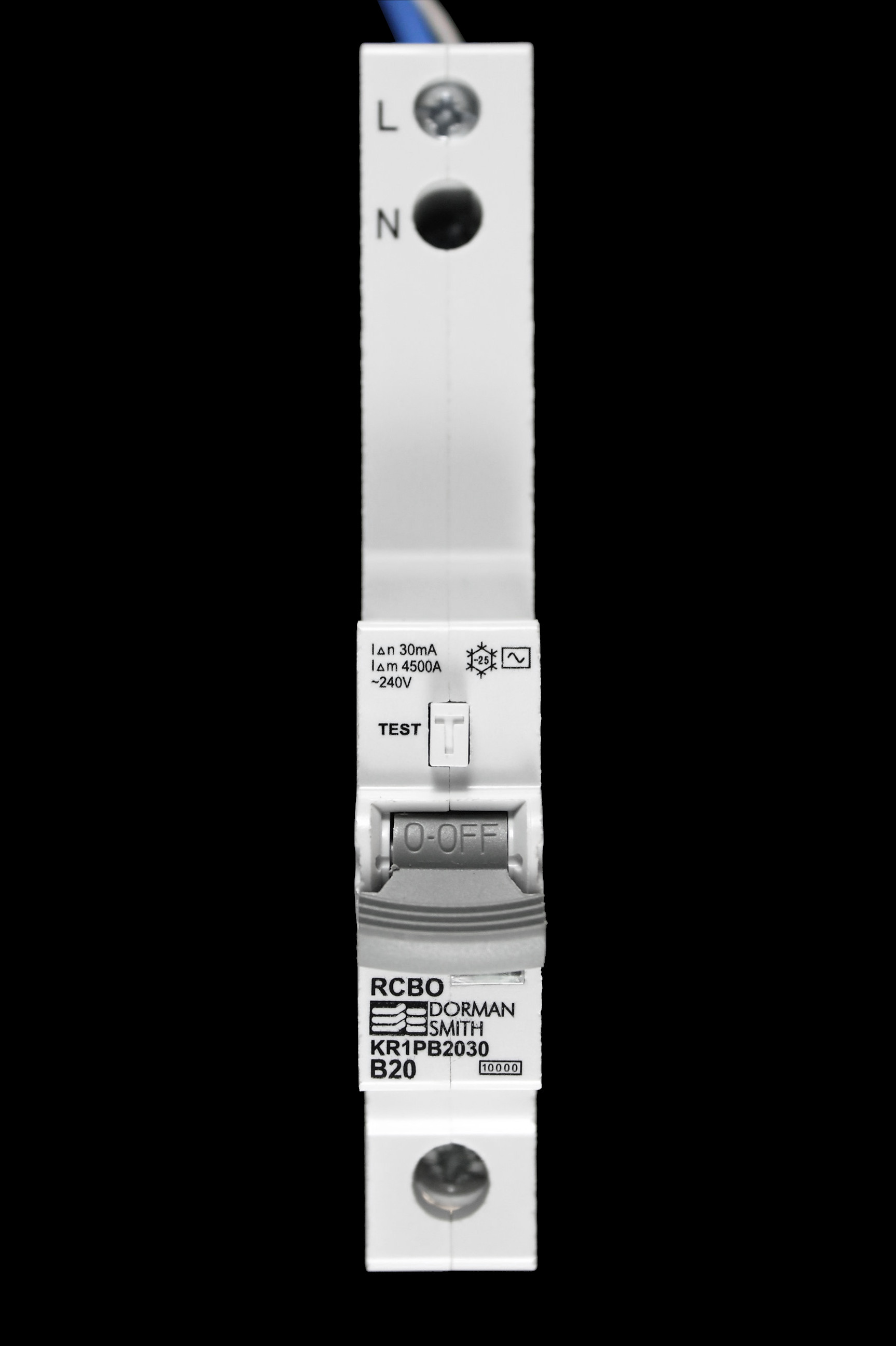 DORMAN SMITH 20 AMP CURVE B 10kA 30mA RCBO TYPE AC KR1PB2030