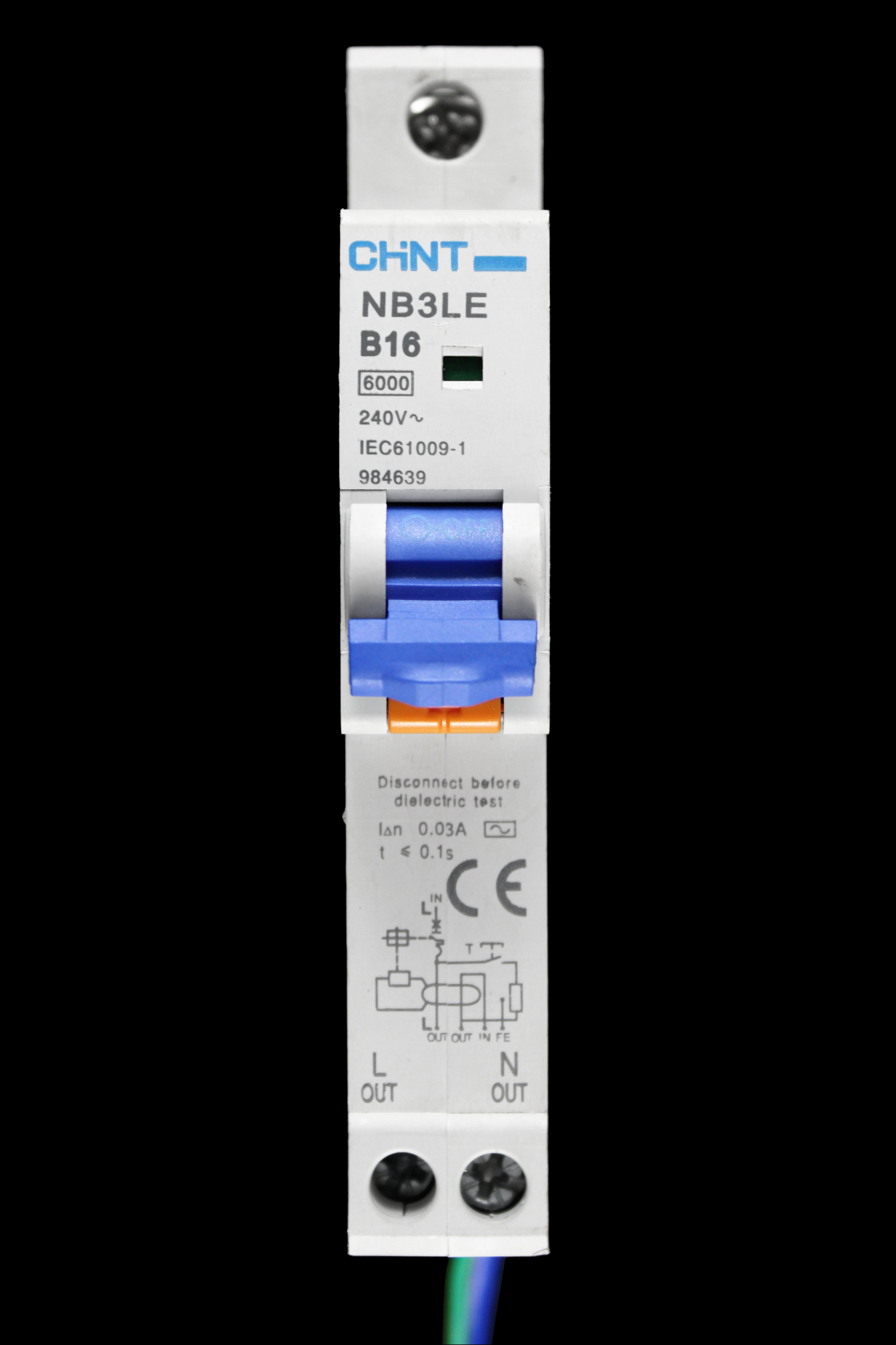 CHINT 16 AMP CURVE B 6kA 30mA RCBO NB3LE