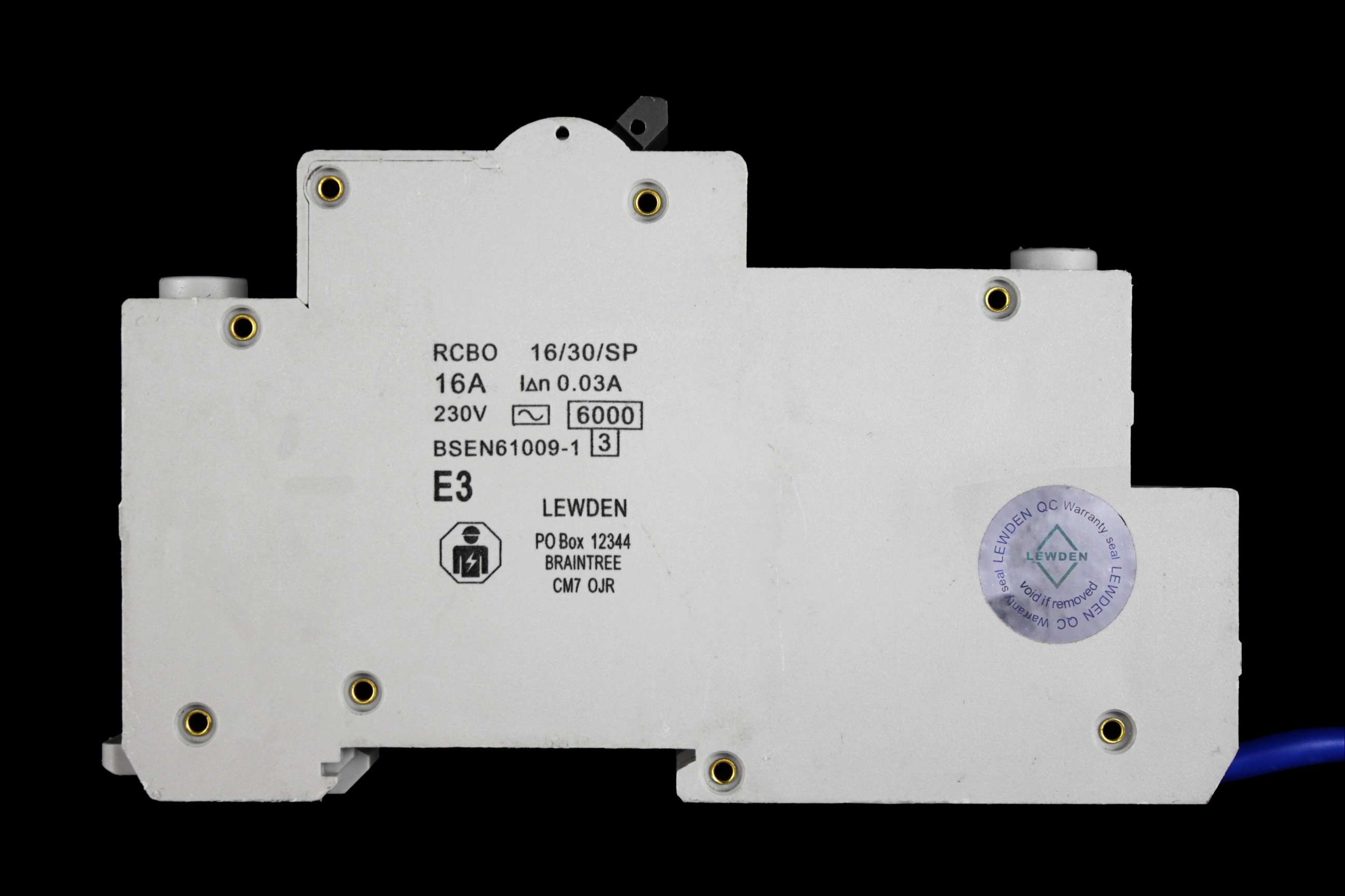 LEWDEN B 16 RCBO 6kA 30mA TYPE AC 16/30/SP