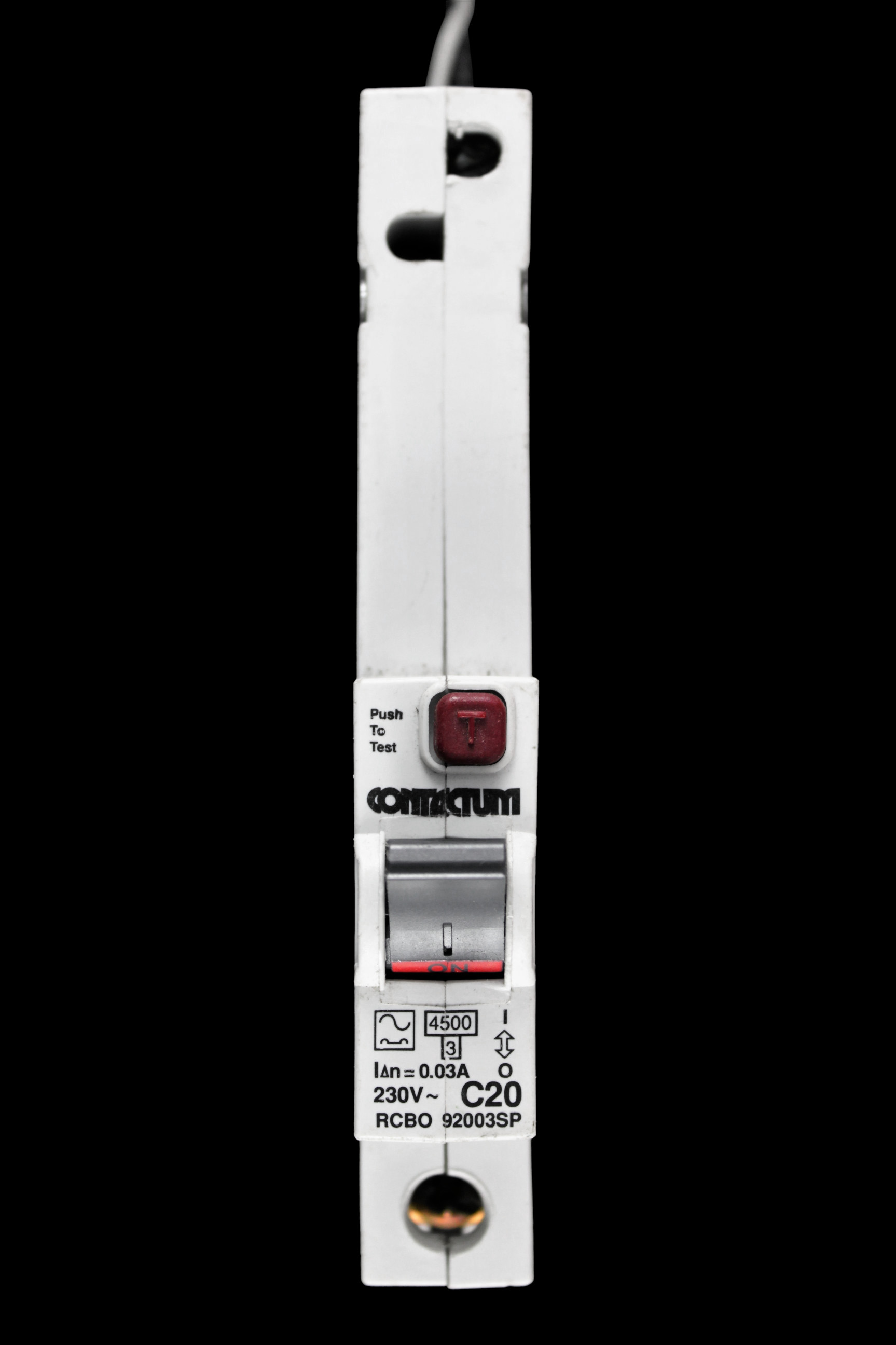 CONTACTUM 20 AMP CURVE C 4.5kA 30mA RCBO 92003SP