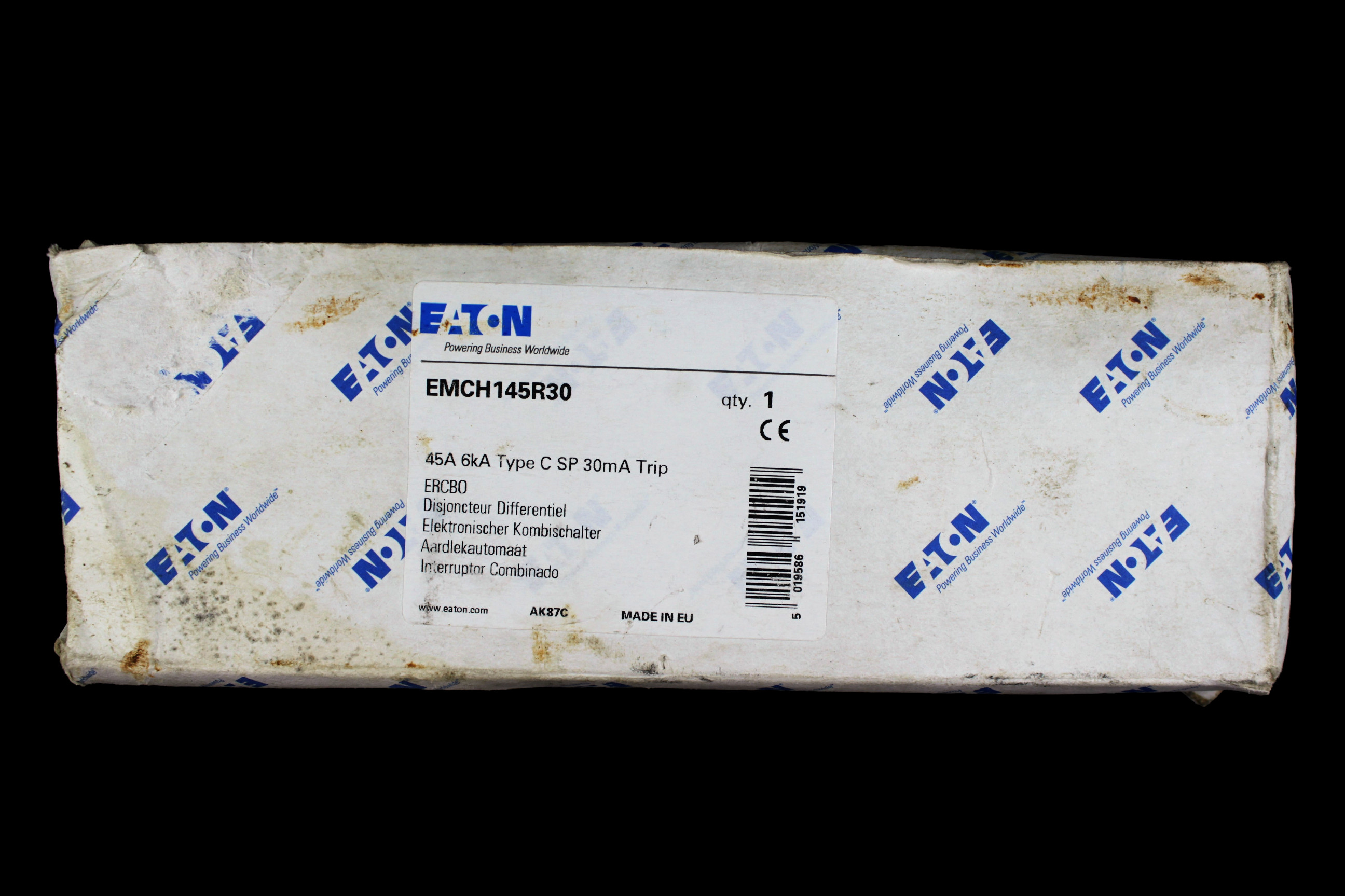 EATON 45 AMP CURVE C 6kA 30mA RCBO EMCH145R30
