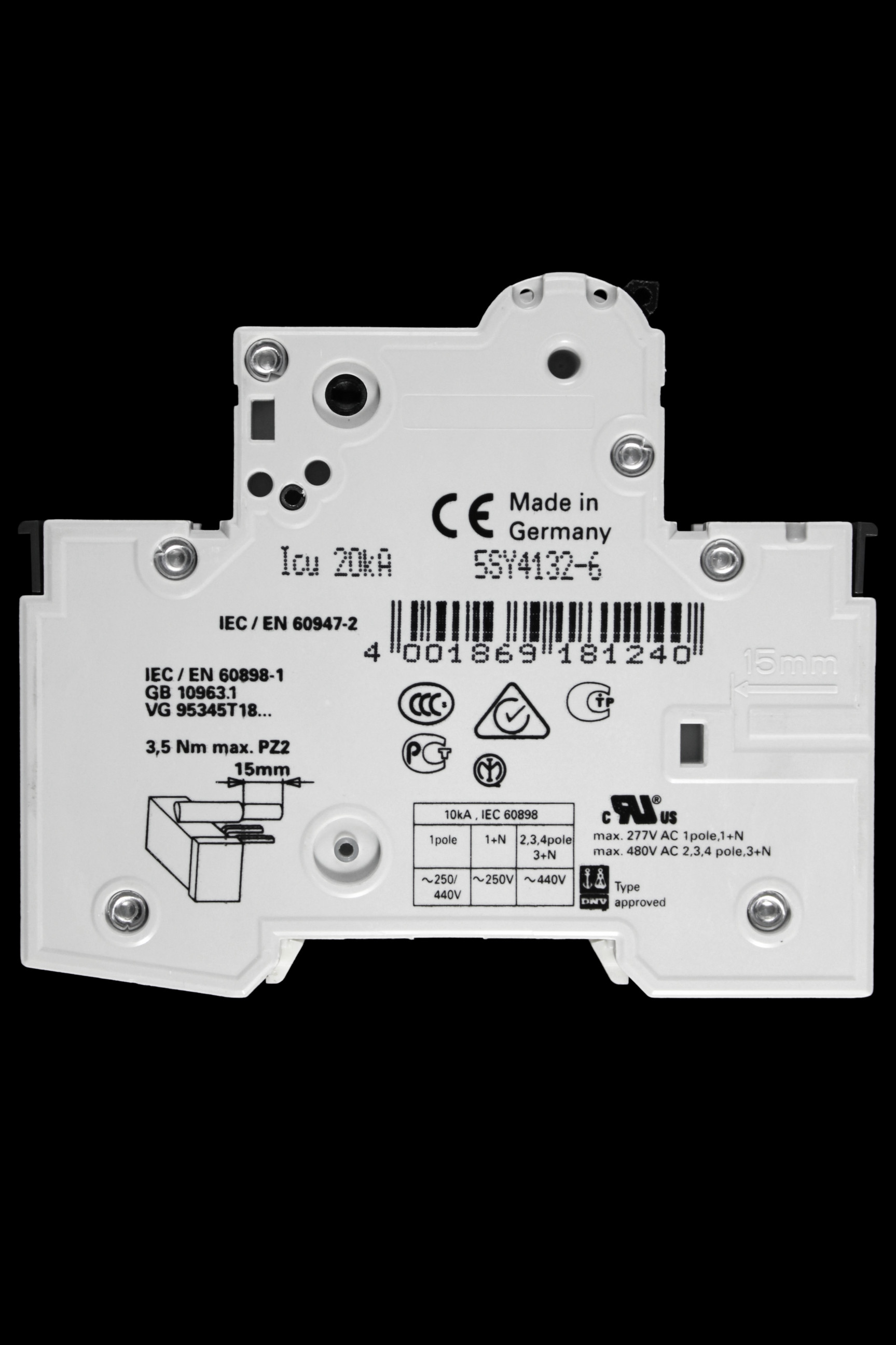SIEMENS 32 AMP CURVE B 10kA MCB CIRCUIT BREAKER 5SY4132-6 5SY41