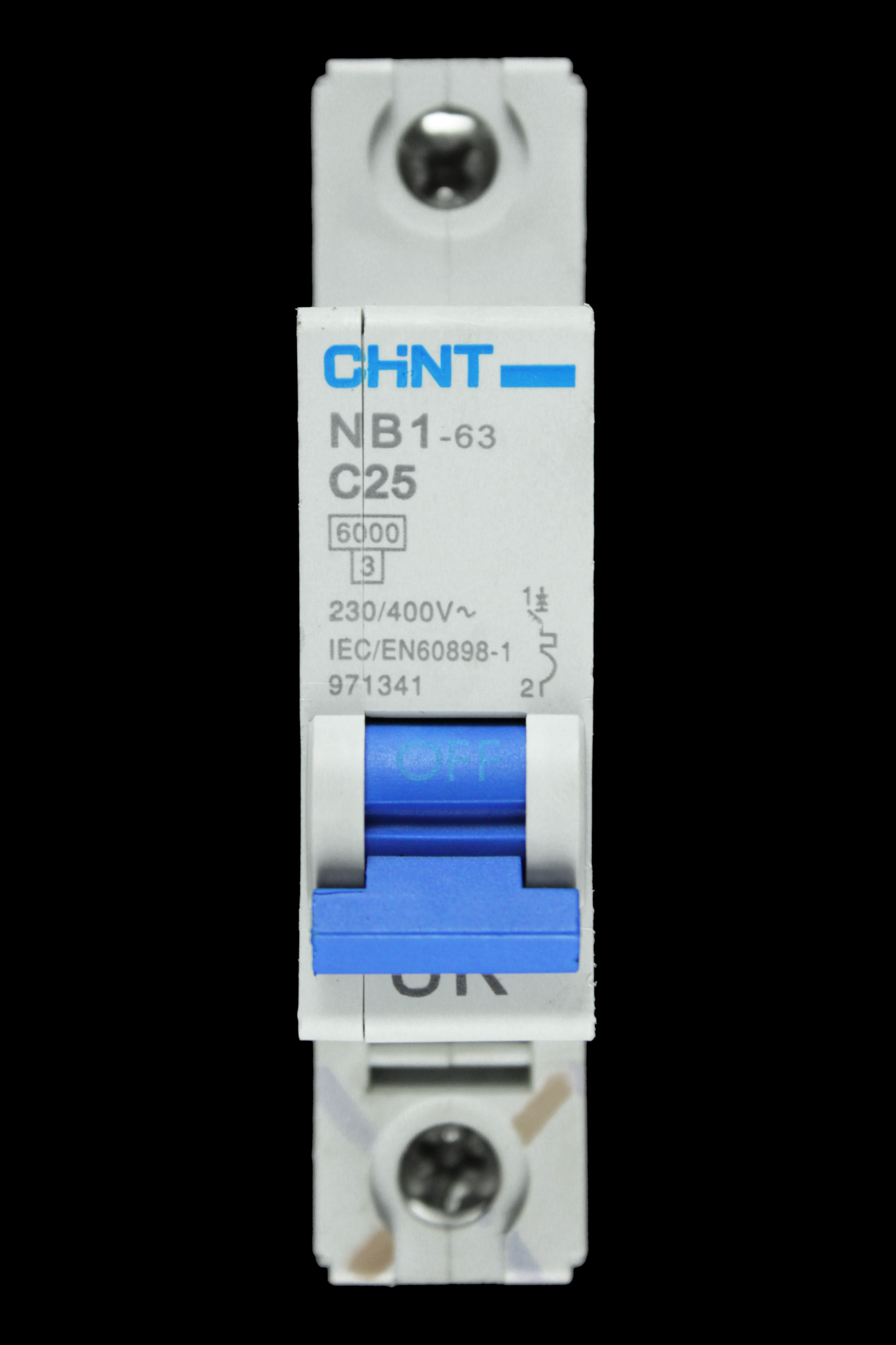 CHINT 25 AMP CURVE C 6kA MCB CIRCUIT BREAKER NB1-63