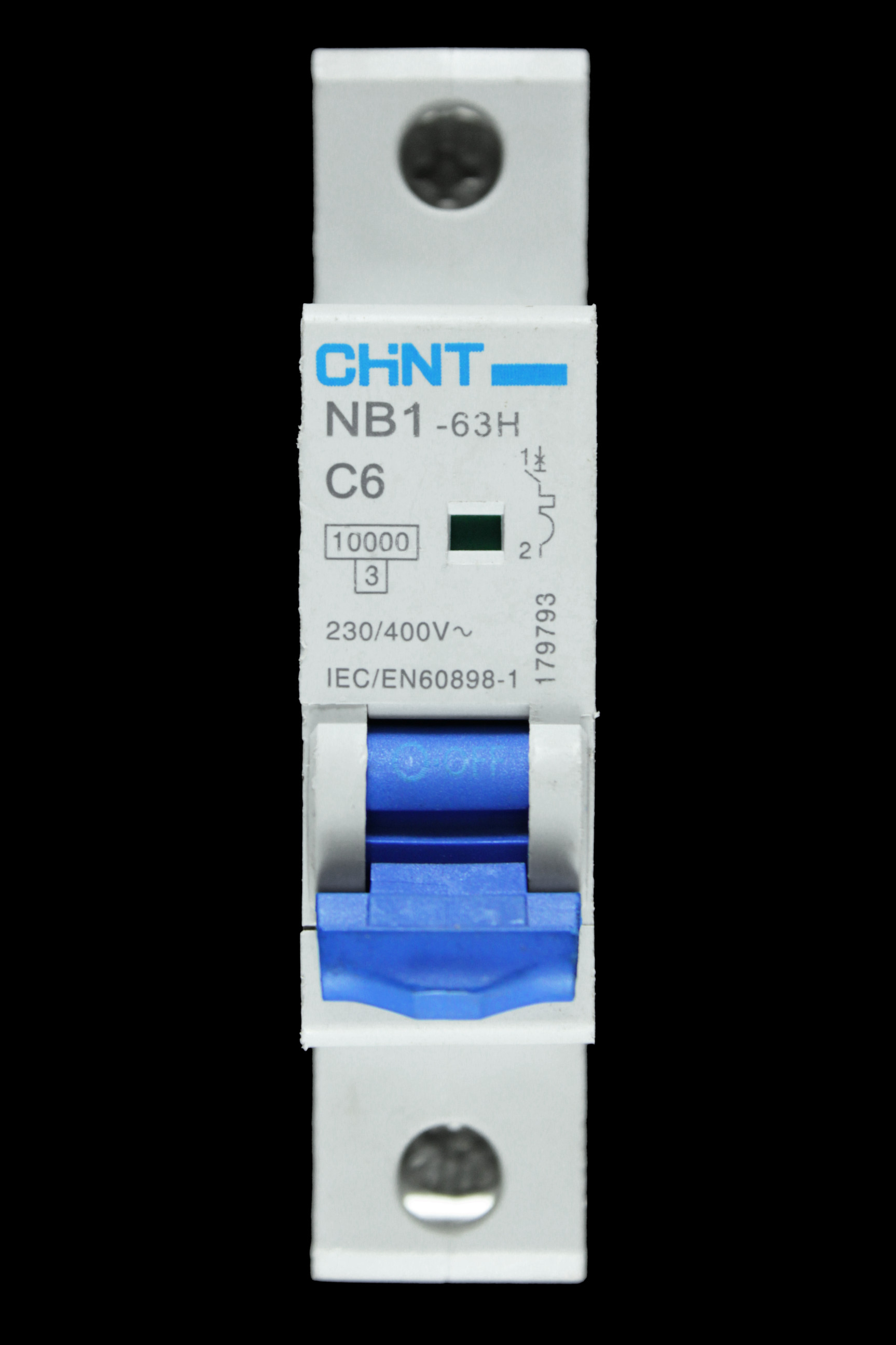 CHINT 6 AMP CURVE C 10kA MCB CIRCUIT BREAKER NB1-63H 179793