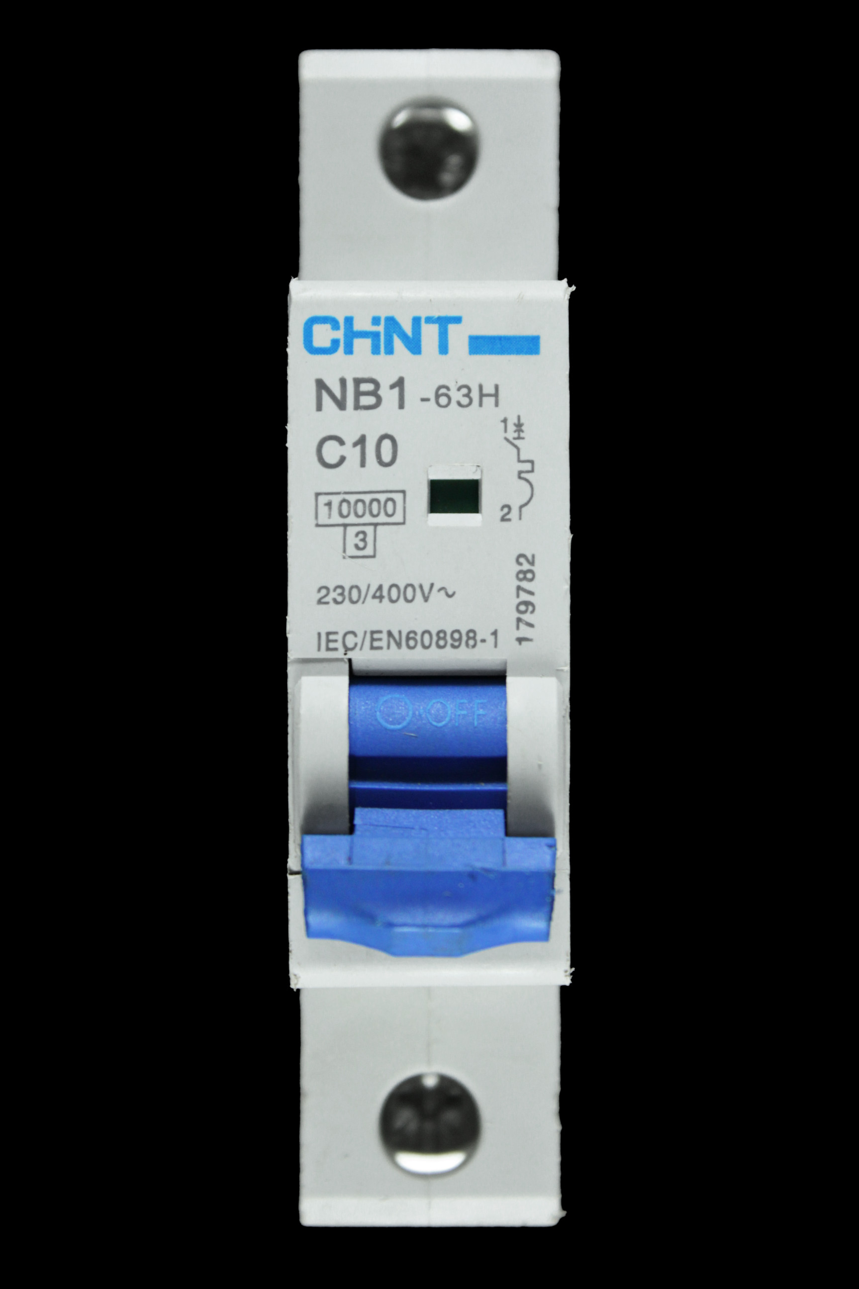 CHINT 10 AMP CURVE C 10kA MCB CIRCUIT BREAKER NB1-63H 179782