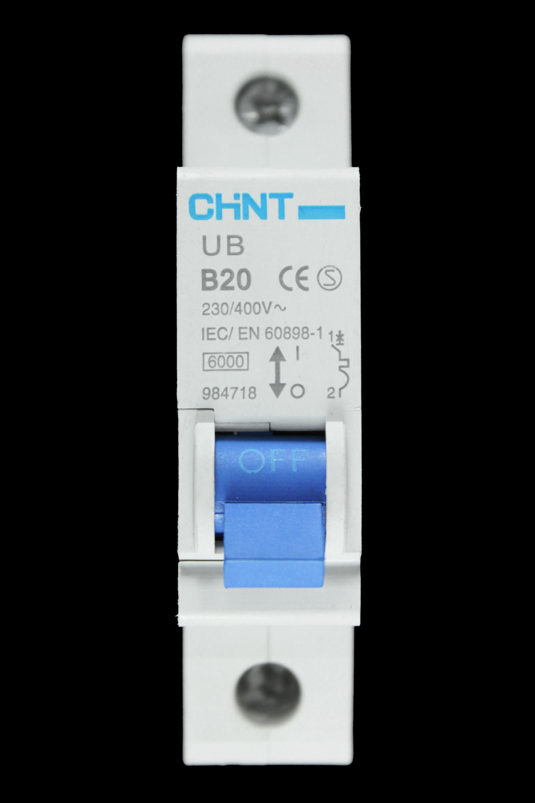 CHINT 20 AMP CURVE B 6kA MCB CIRCUIT BREAKER UB 984718