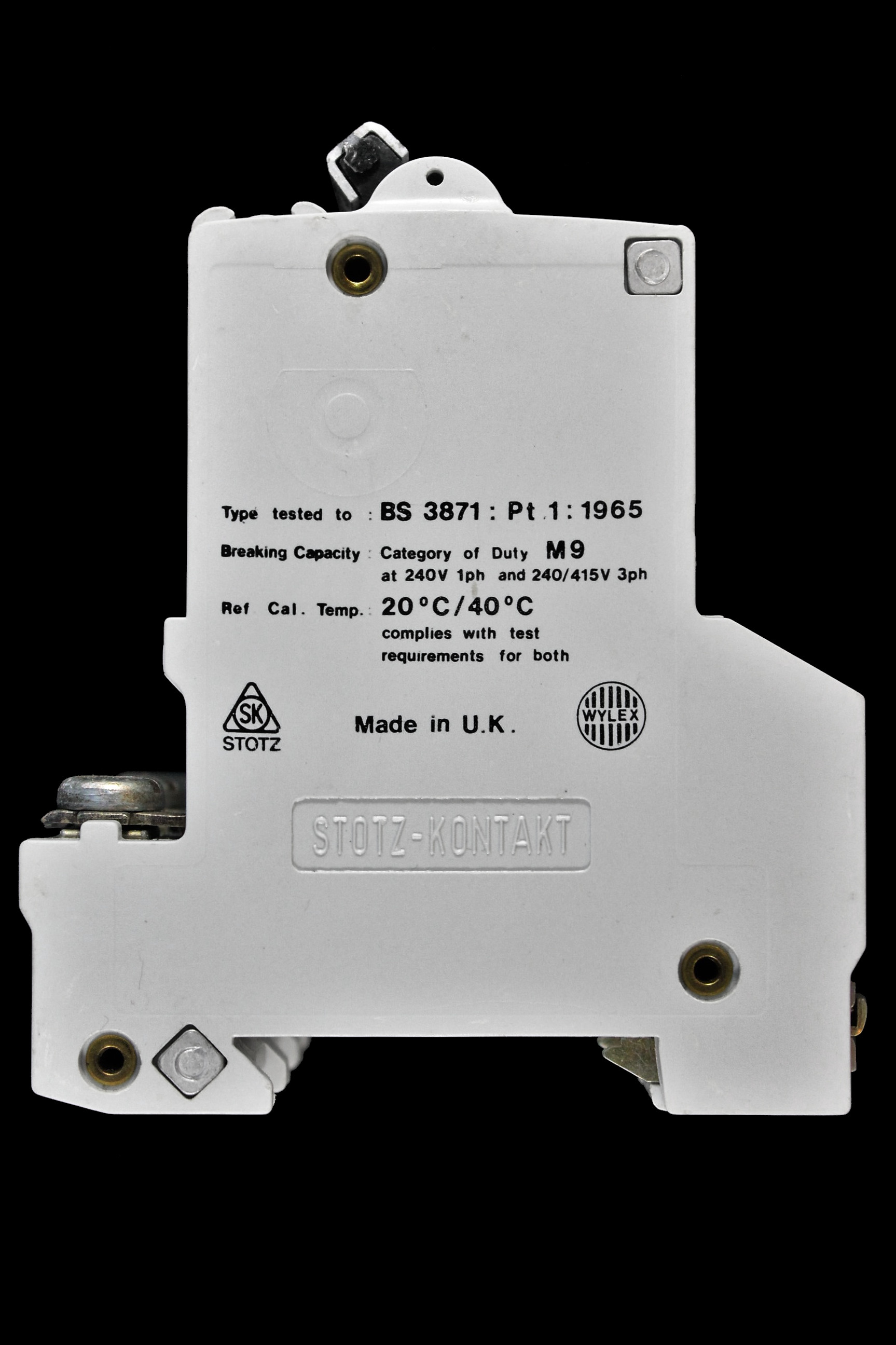 WYLEX 5 AMP TYPE 2 M9 TRIPLE POLE MCB CIRCUIT BREAKER HB305 STOTZ