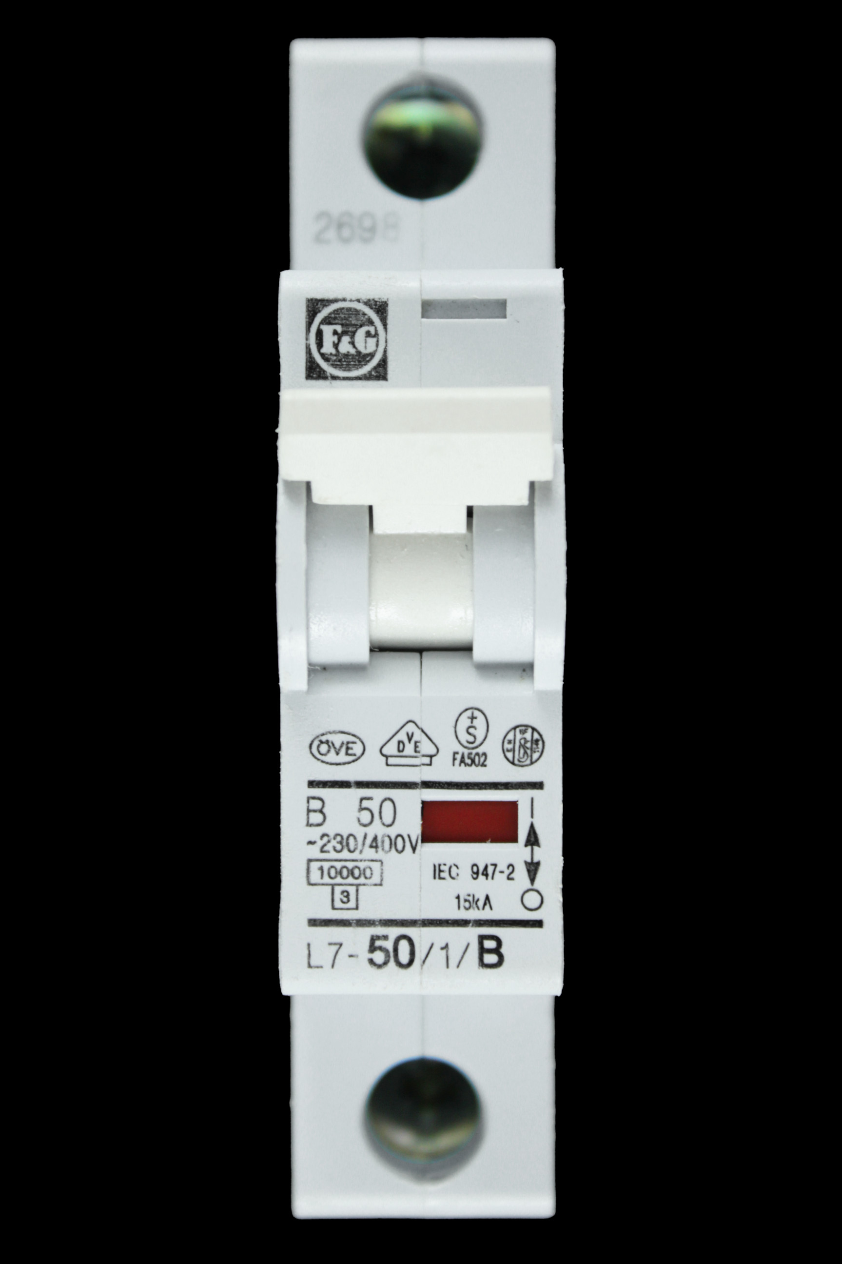 F&G 50 AMP CURVE B 10kA MCB CIRCUIT BREAKER L7-50/1/B