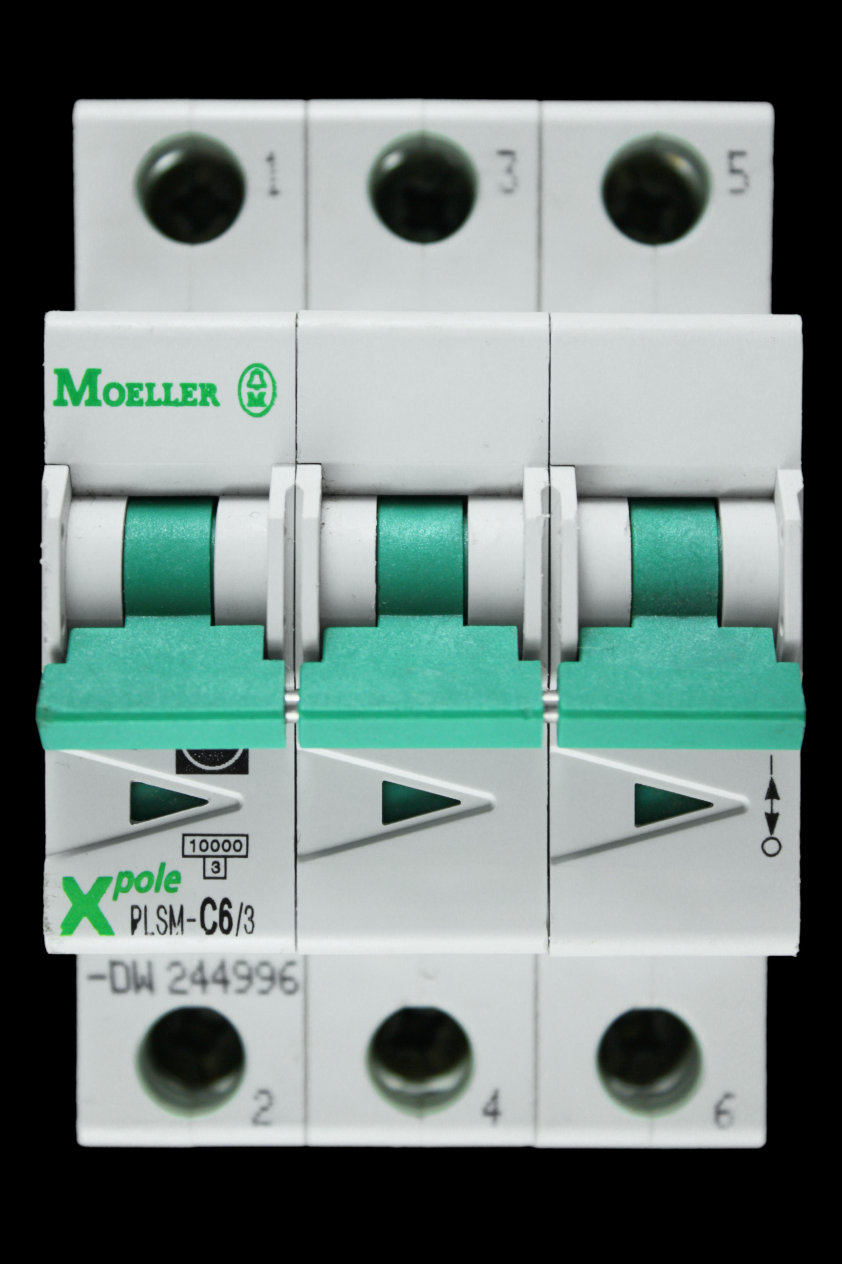 MOELLER 6 AMP CURVE C 10kA TRIPLE POLE MCB CIRCUIT BREAKER PLSM-C6/3