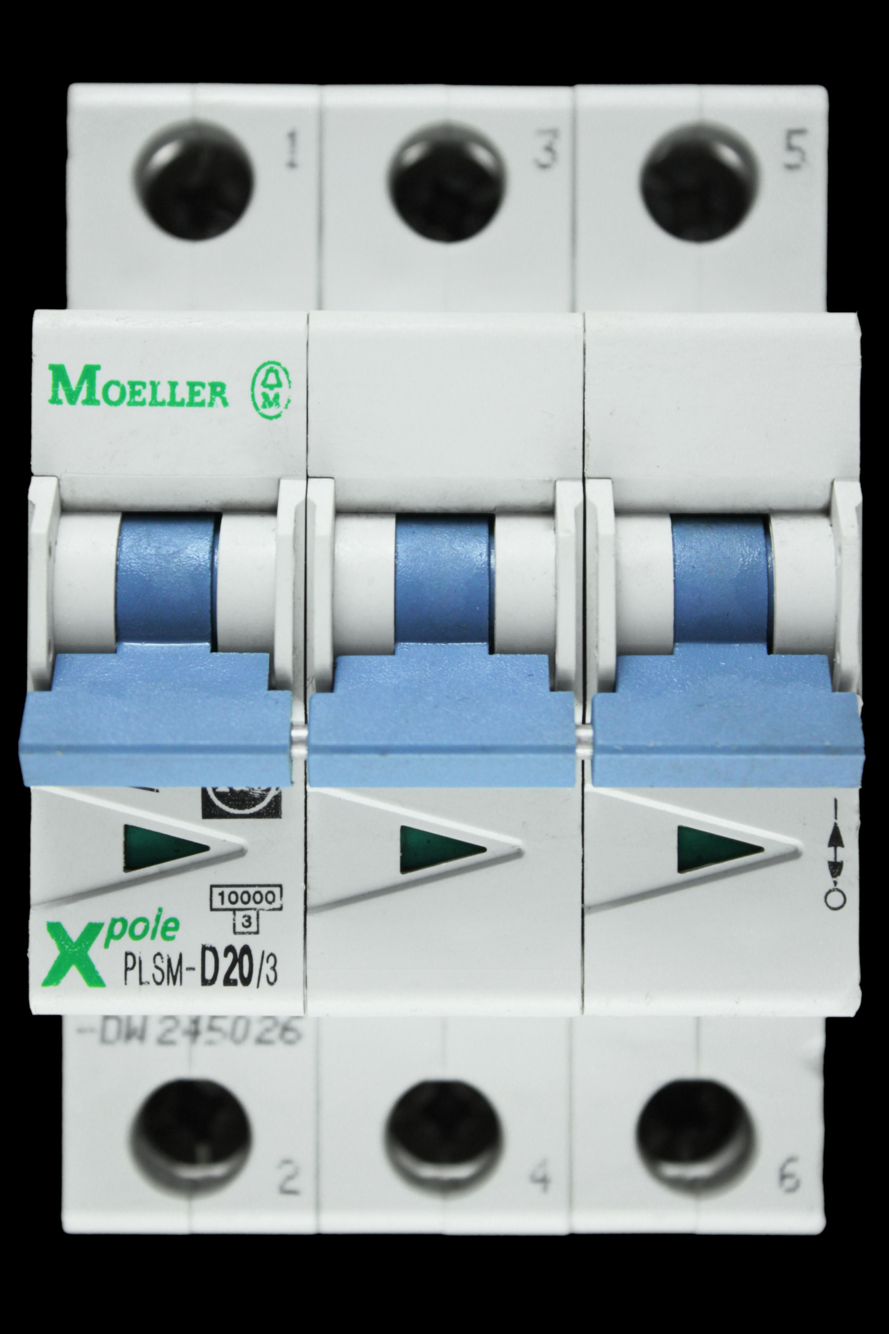 MOELLER 20 AMP CURVE D 10kA TRIPLE POLE MCB CIRCUIT BREAKER PLSM-D20/3