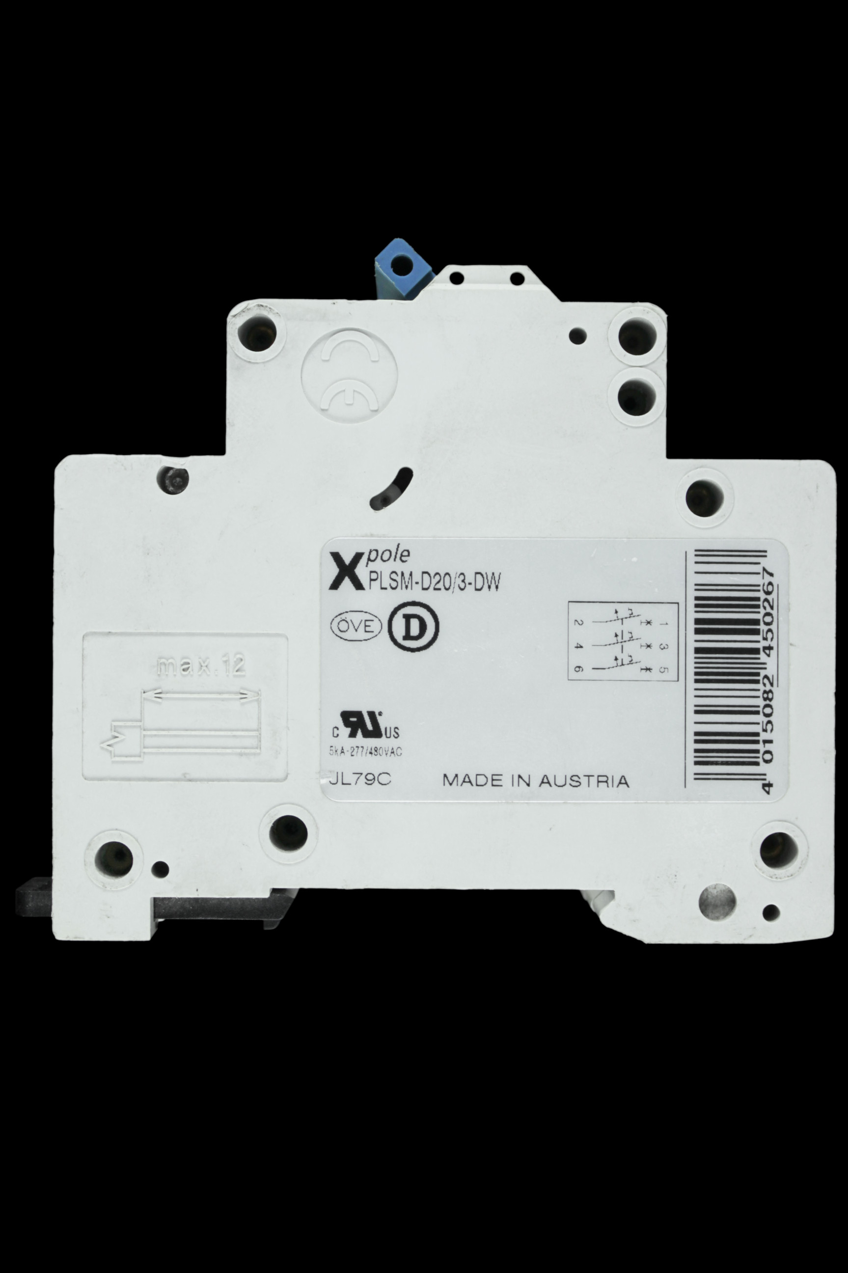 MOELLER 20 AMP CURVE D 10kA TRIPLE POLE MCB CIRCUIT BREAKER PLSM-D20/3