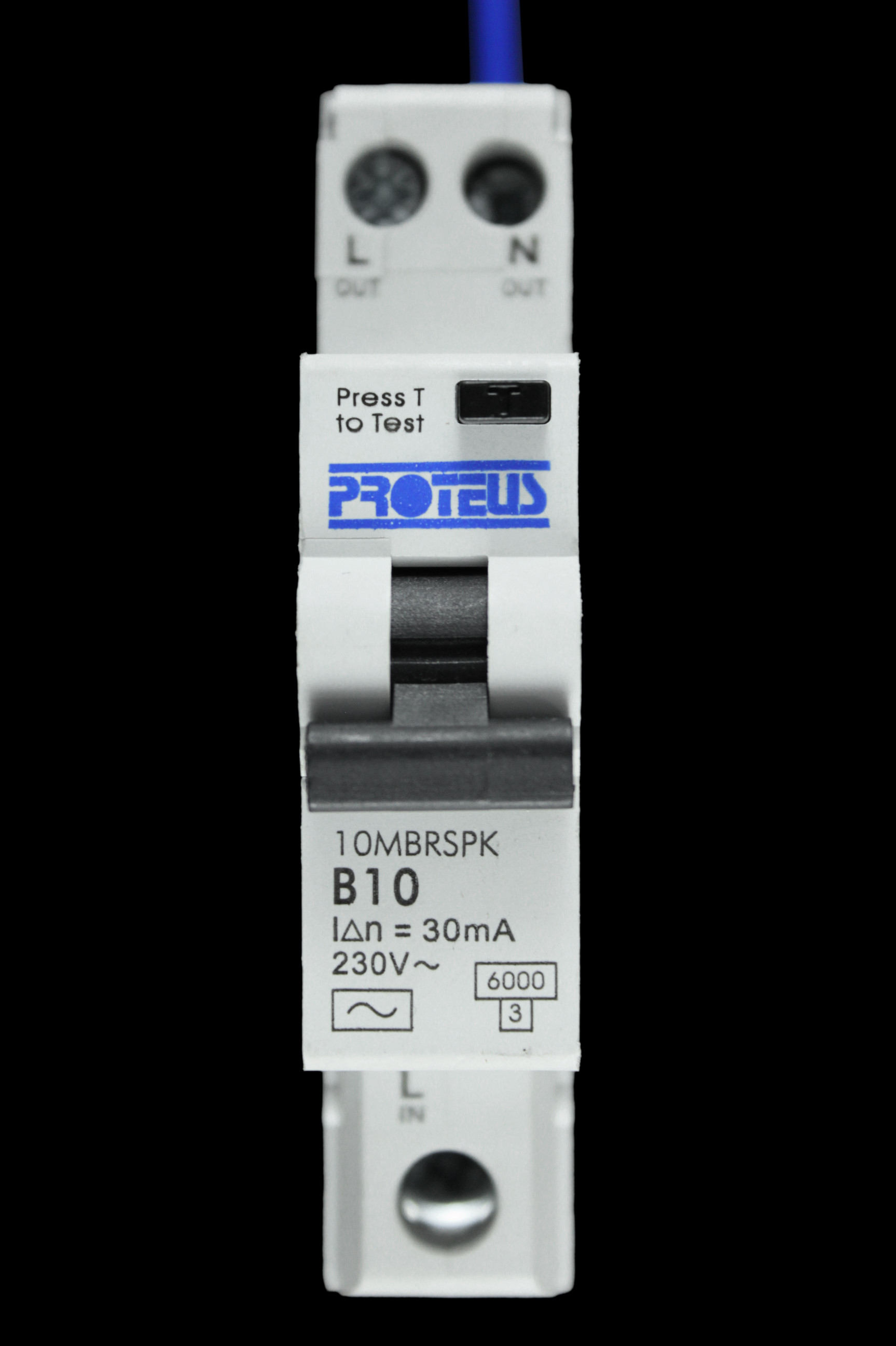 PROTEUS 10 AMP CURVE B 6kA 30mA RCBO TYPE AC 10MBRSPK