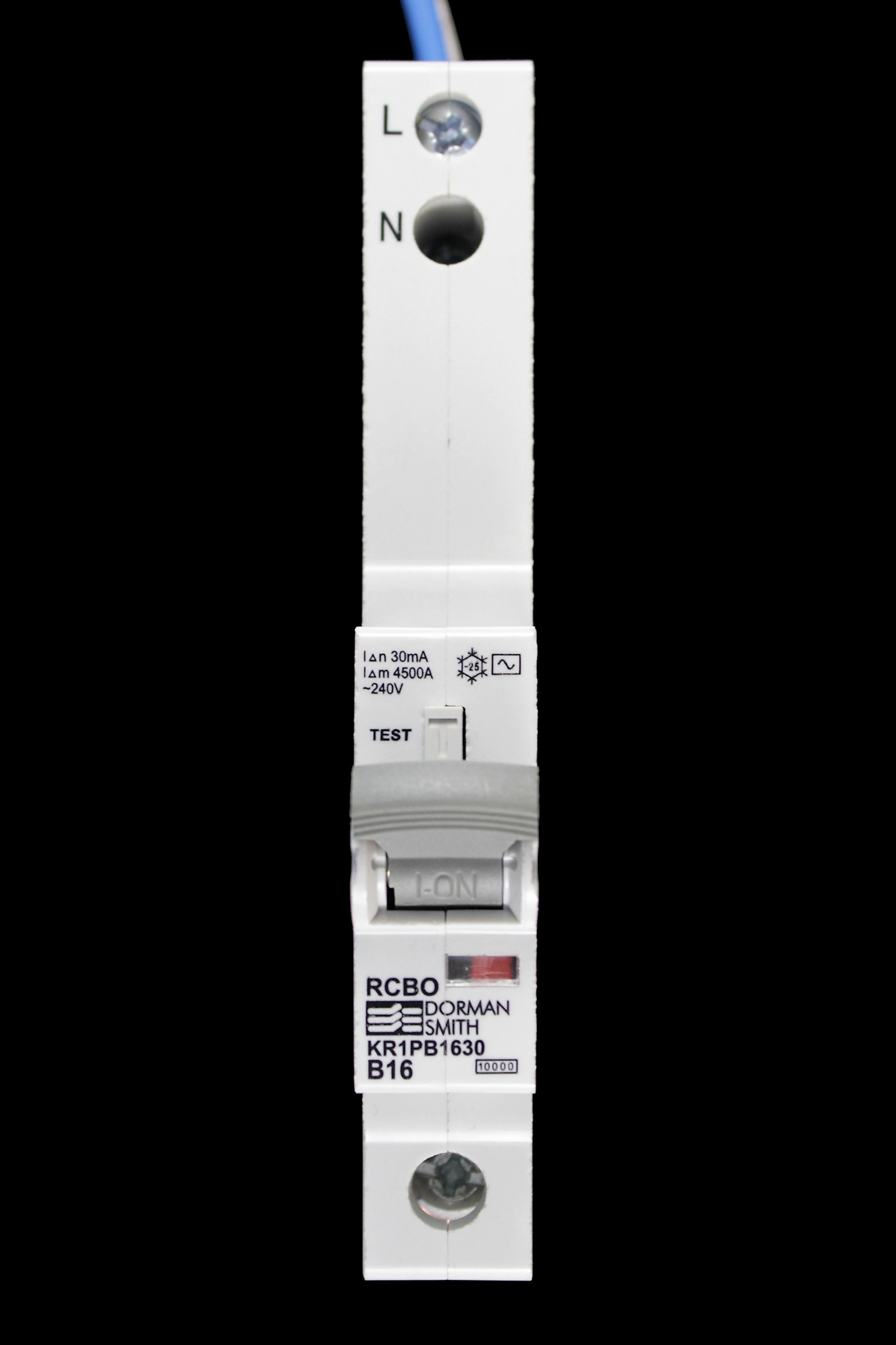 DORMAN SMITH 16 AMP CURVE B 10kA 30mA RCBO TYPE AC KR1PB1630