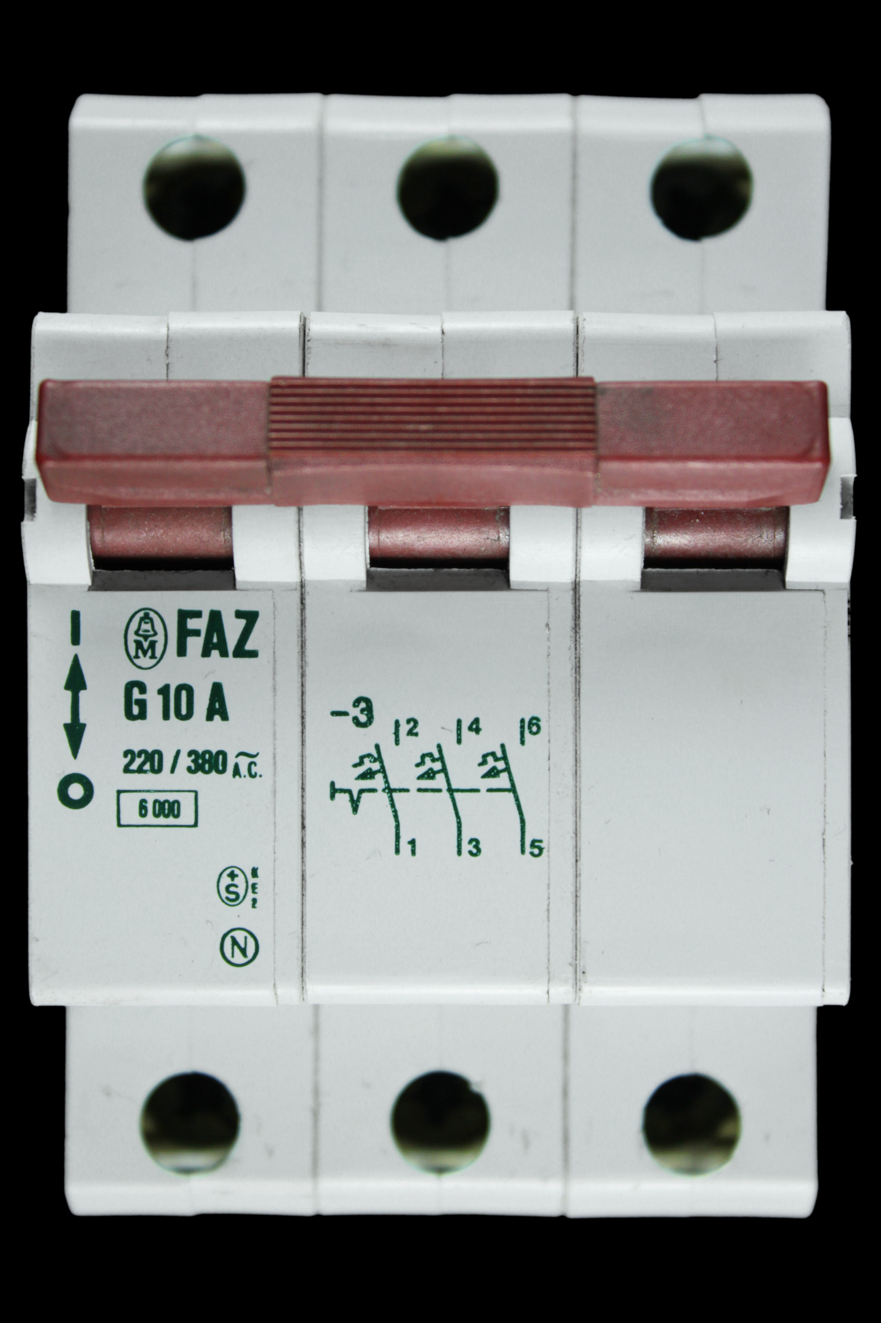 MOELLER 10 AMP TYPE G M6 TRIPLE POLE MCB CIRCUIT BREAKER FAZ G10A-3