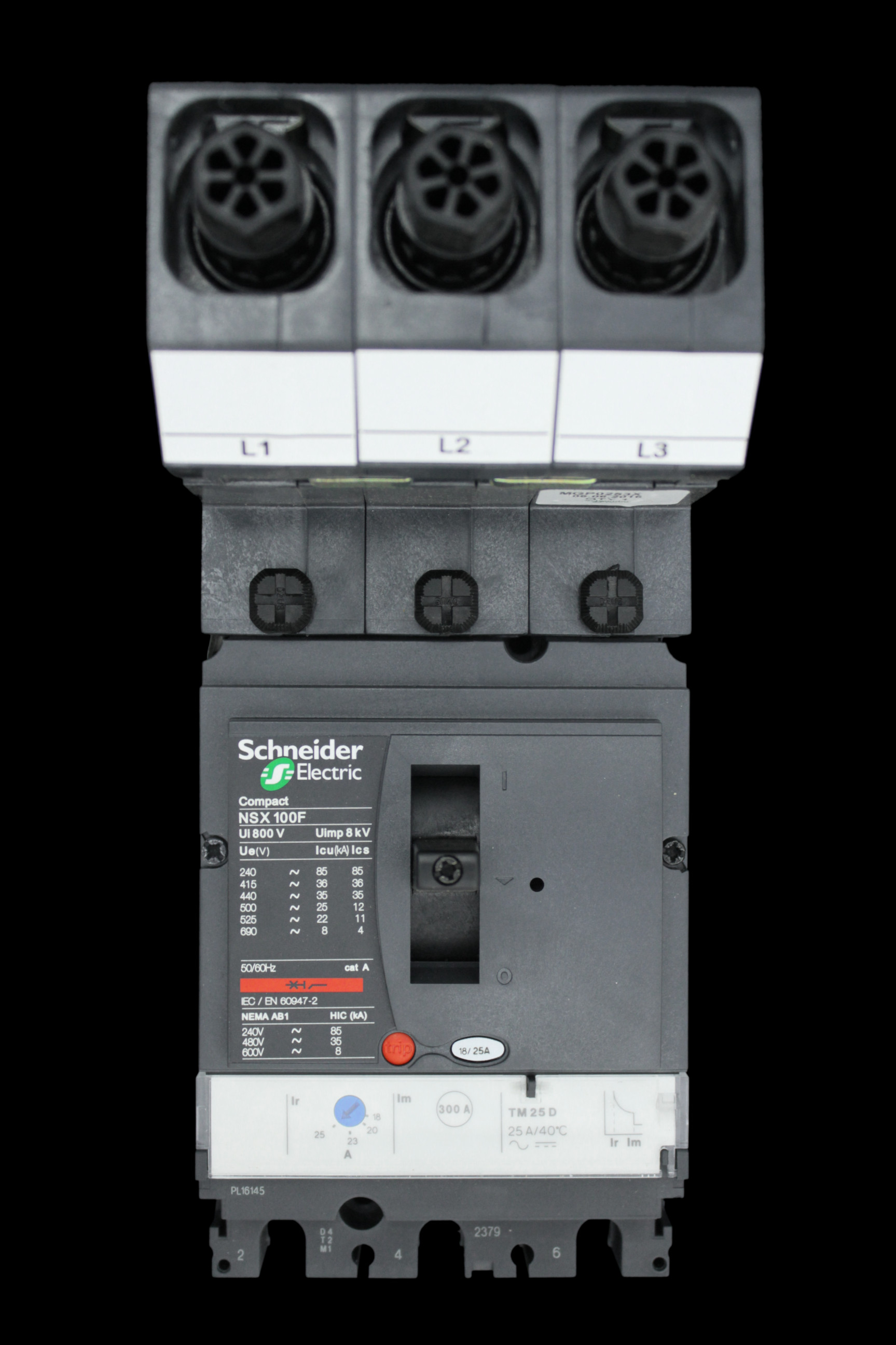 SCHNEIDER 25 AMP 36kA TRIPLE POLE MCCB MGP0253X NSX100F