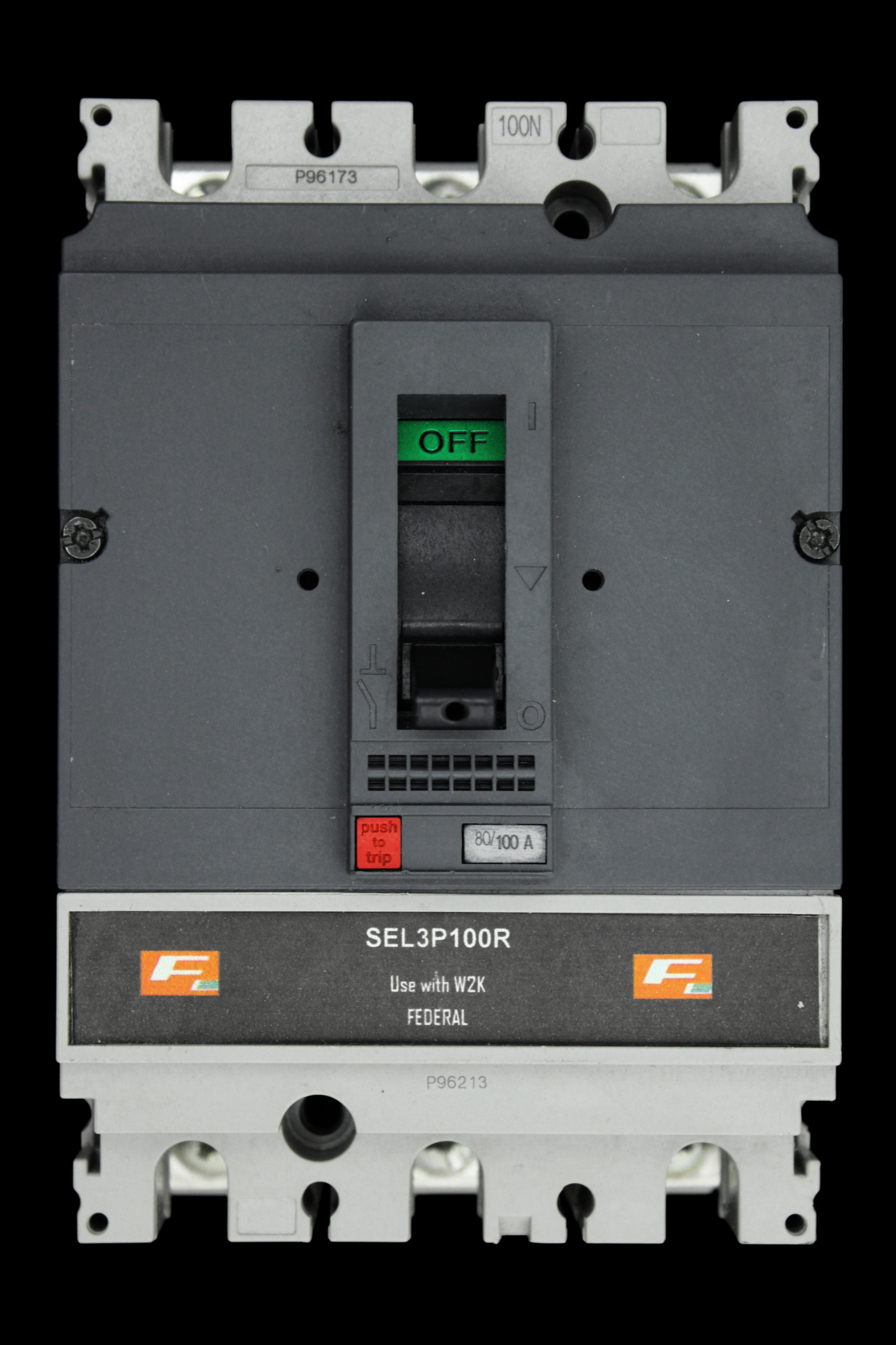 FEDERAL ELECTRIC 100 AMP TRIPLE POLE MCCB SEL3P100R