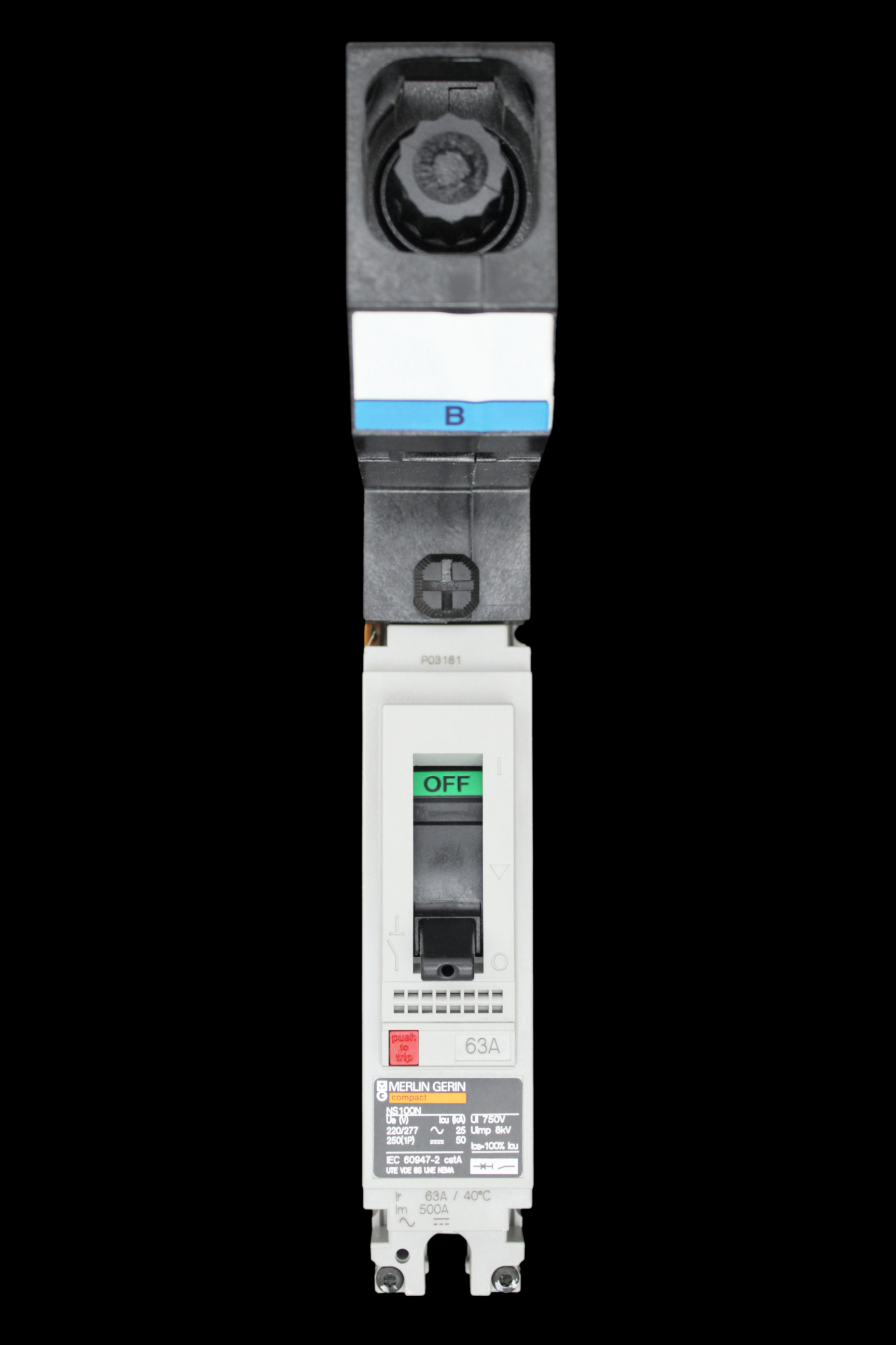 MERLIN GERIN 63 AMP 25kA MCCB NS100N MGP0631B