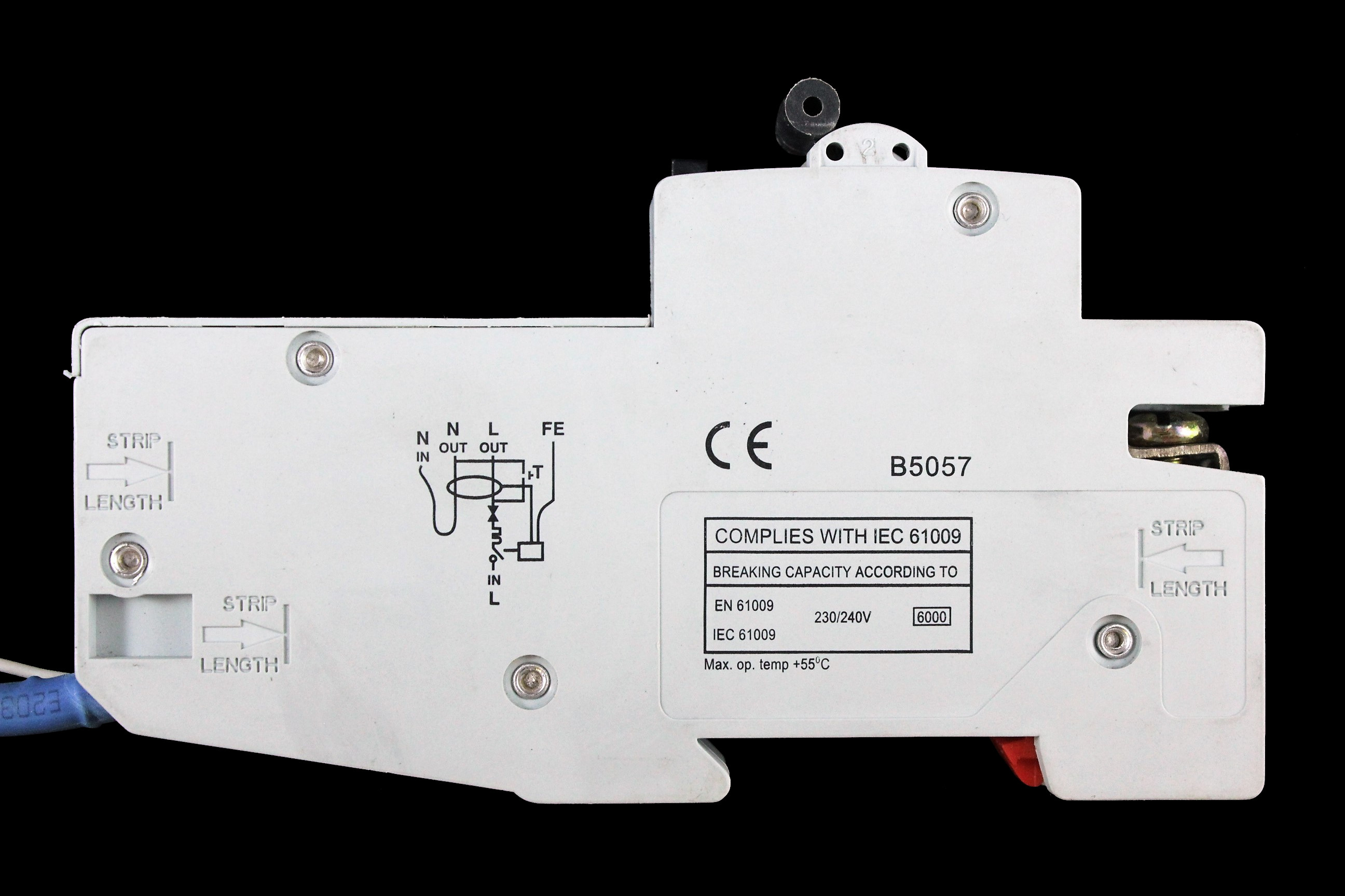 SECTOR 40 AMP CURVE C 6kA 30mA RCBO TYPE A SVRCBO40/C RED