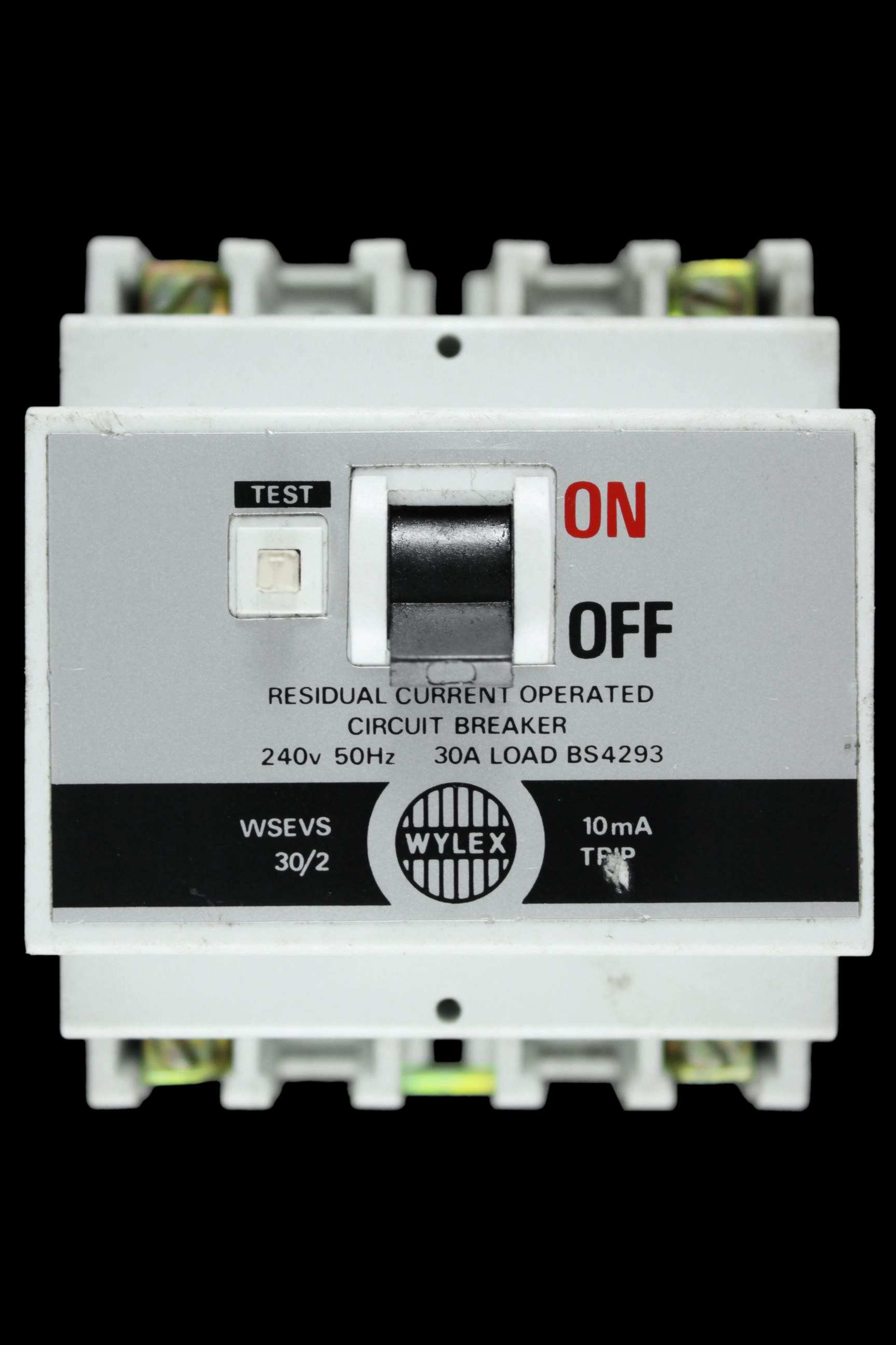 WYLEX 30 AMP 10mA DOUBLE POLE RCCB WSEVS 30/2