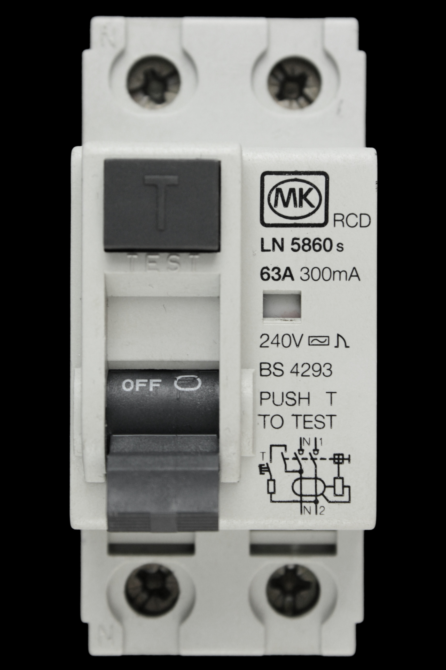MK 63 AMP 300mA DOUBLE POLE RCD LN 5860S