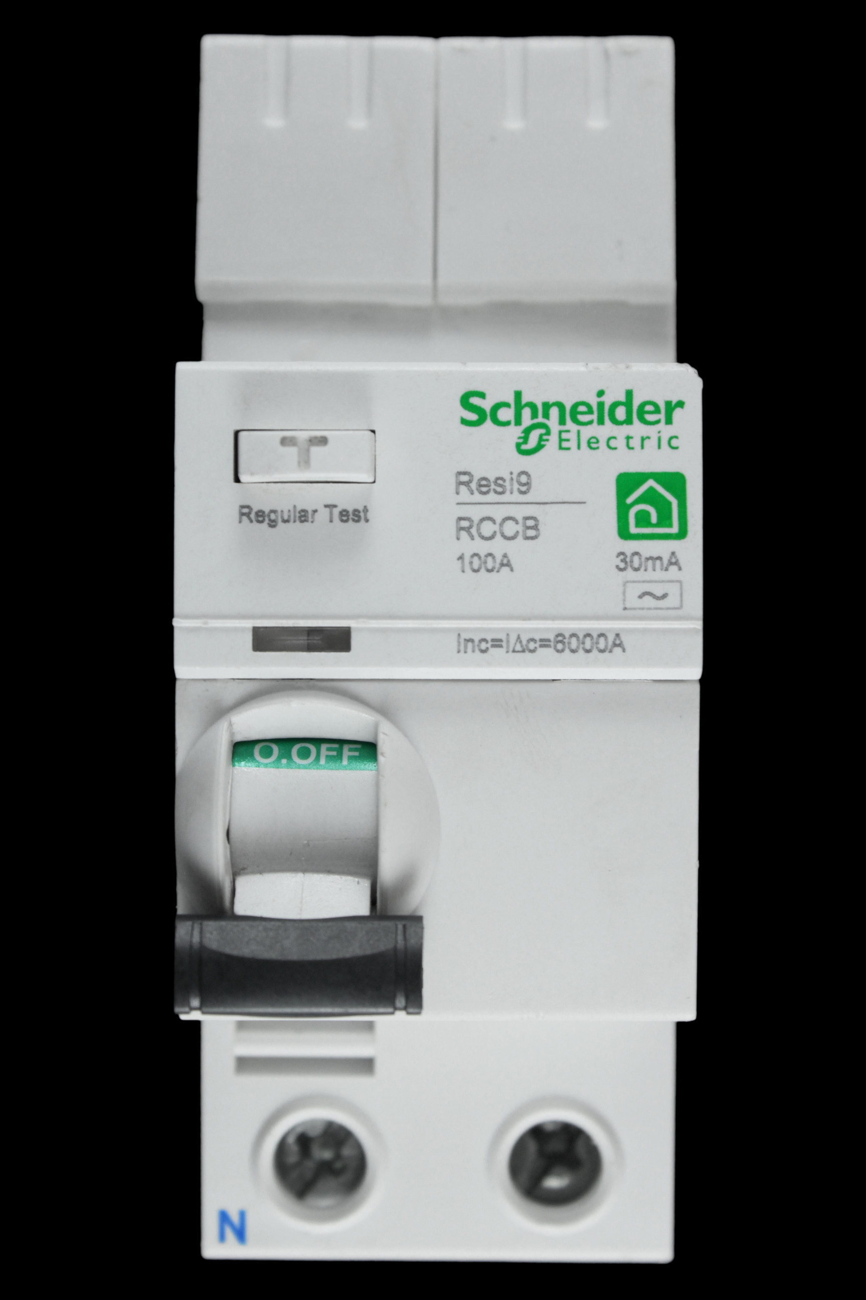 SCHNEIDER 100 AMP 30mA DOUBLE POLE RCCB TYPE AC R9R81291