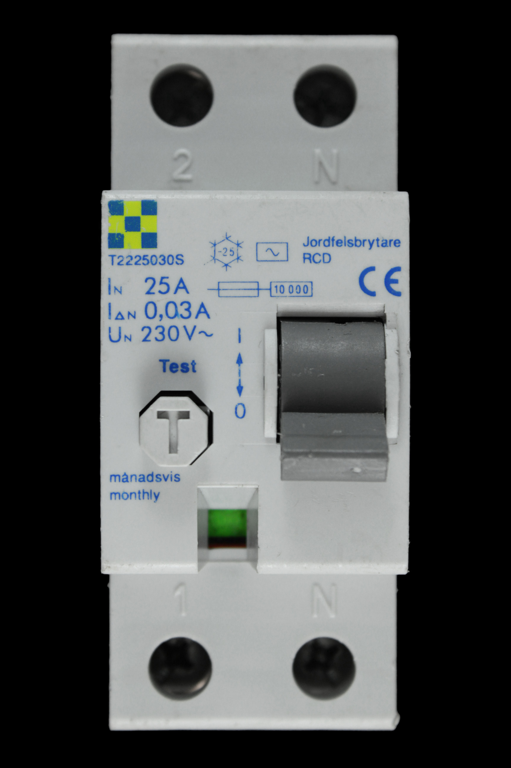 CLIPSAL 25 AMP 30mA DOUBLE POLE RCD TYPE AC T2225030S