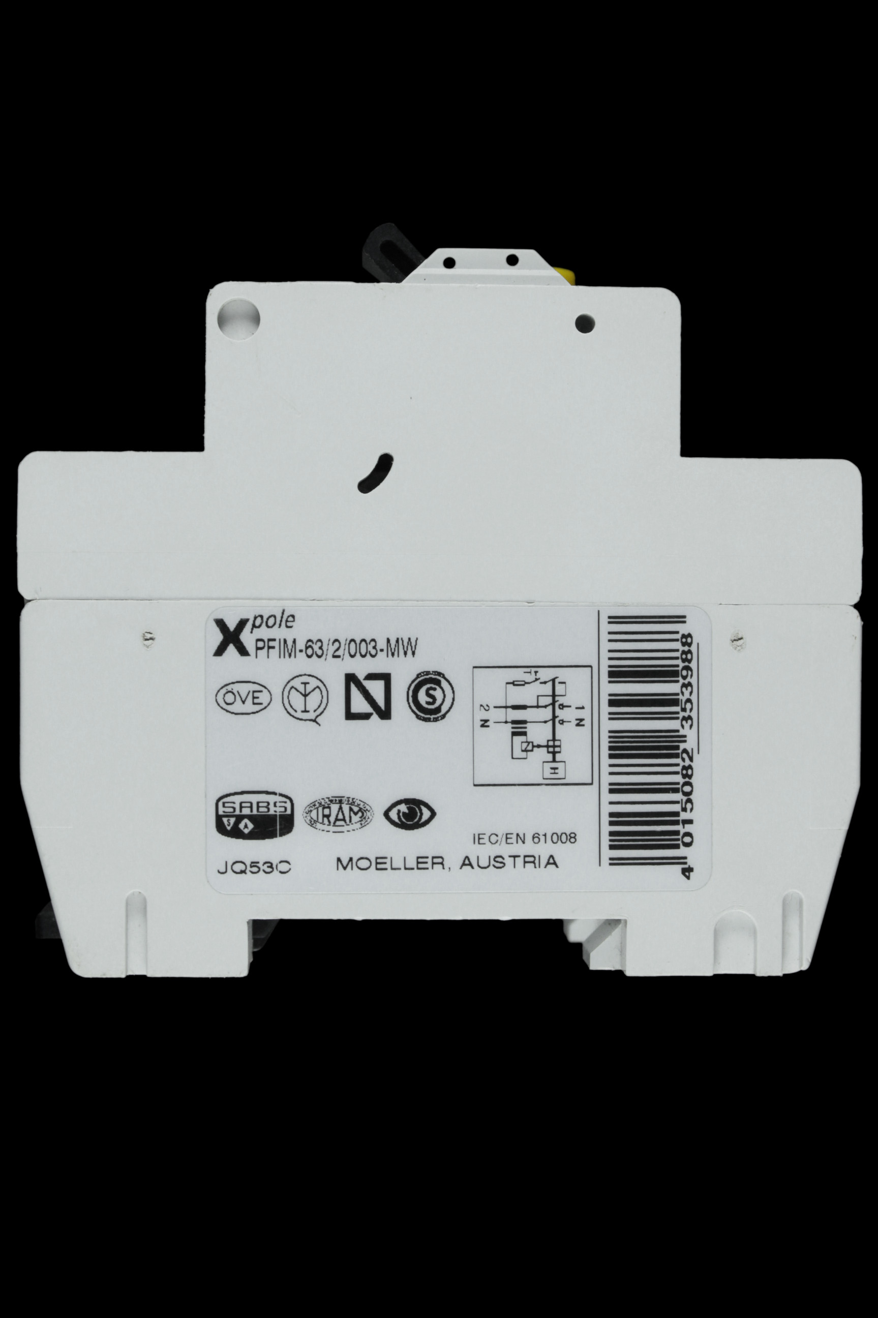 MOELLER 63 AMP 30mA DOUBLE POLE RCD TYPE AC PFIM-63/2/003 MW