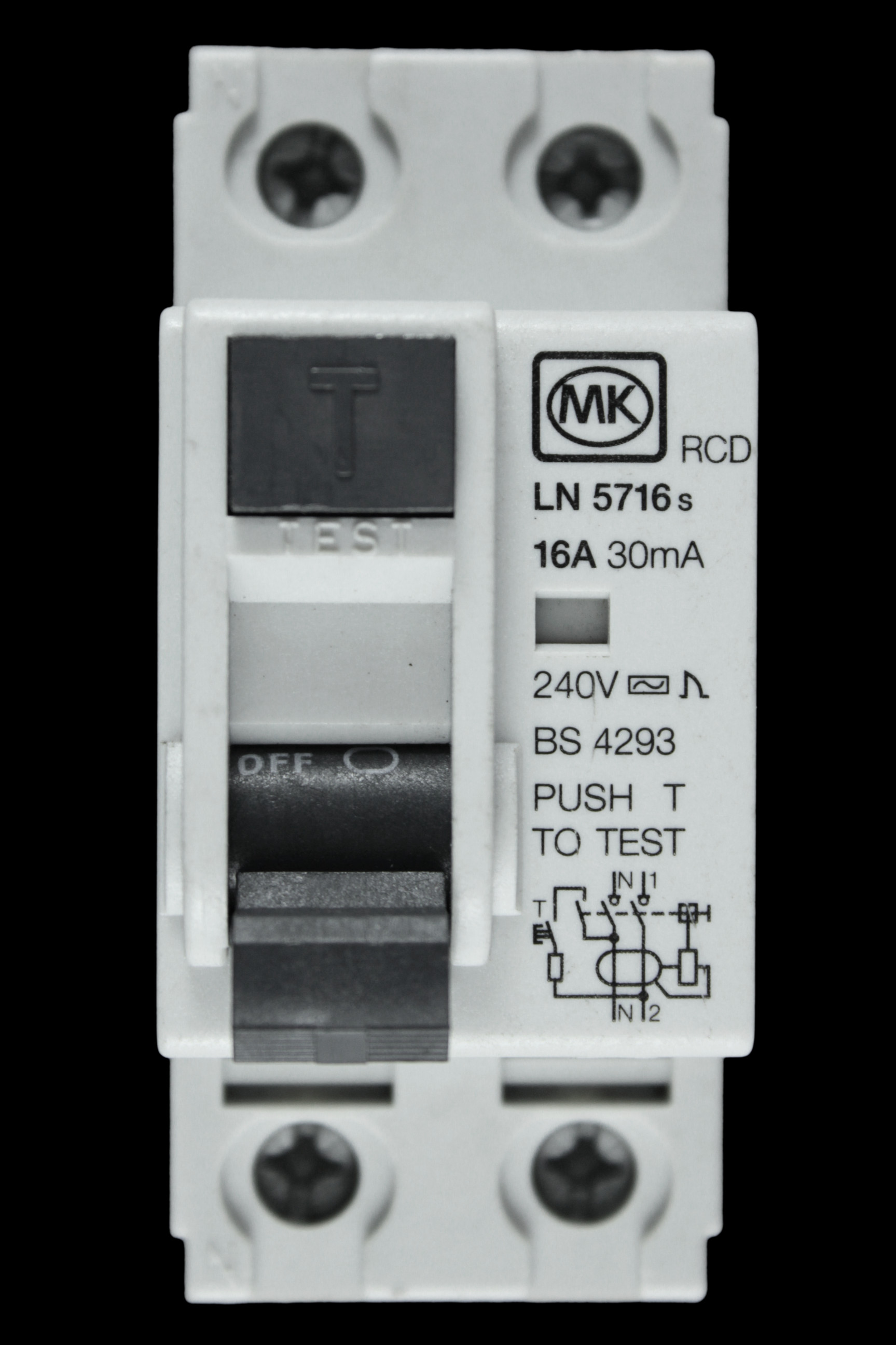 MK 16 AMP 30mA DOUBLE  POLE RCD TYPE AC 240V LN 5716s