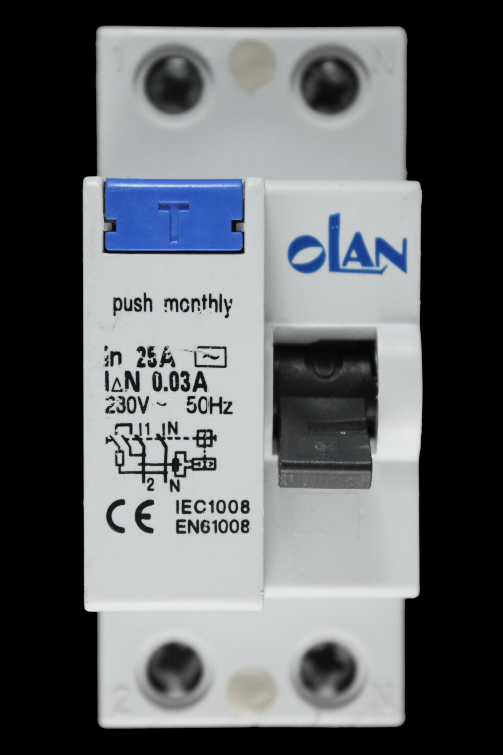 OLAN 25 AMP 30mA DOUBLE POLE RCD