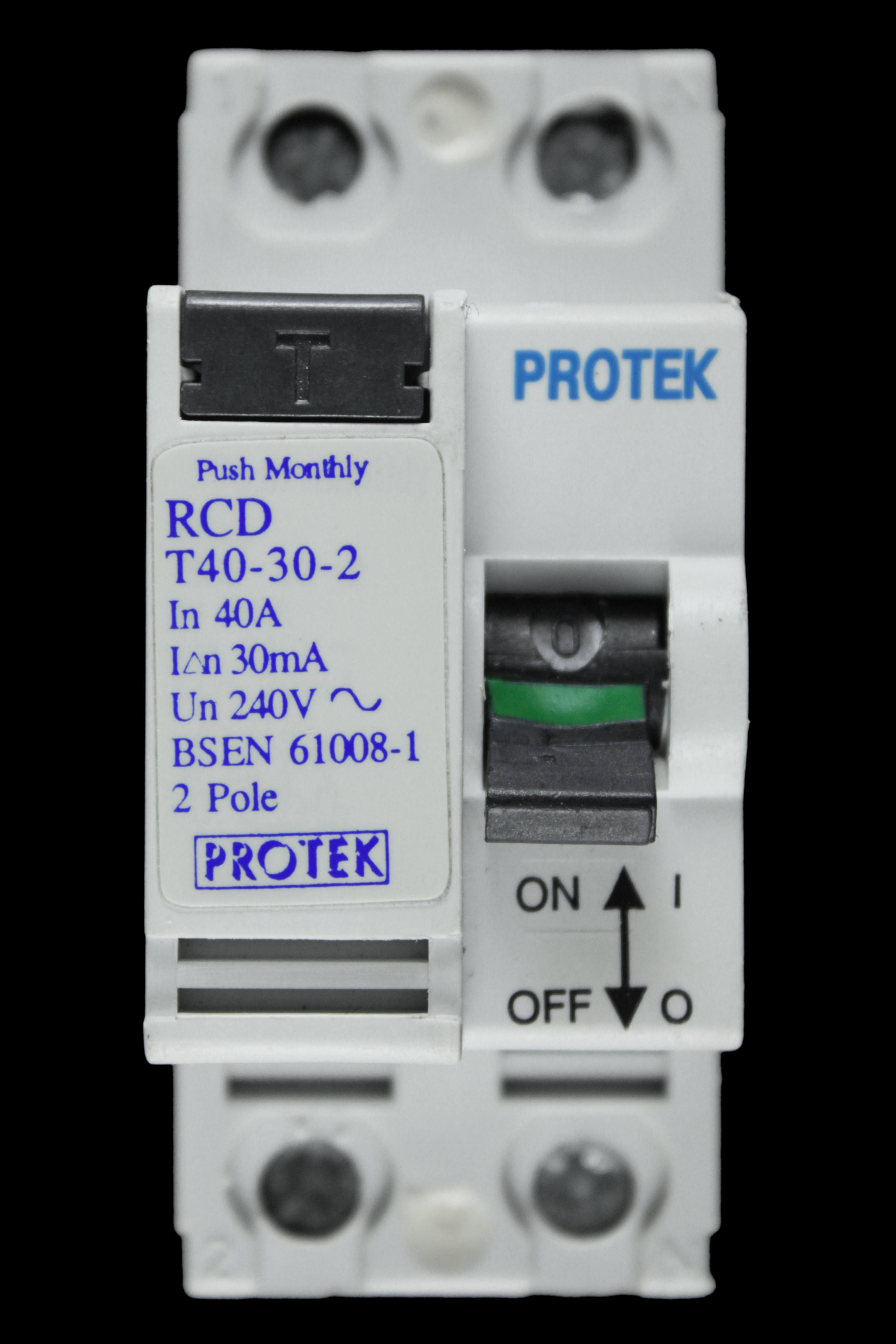 PROTEK 40 AMP 30mA DOUBLE POLE RCD T40-30-2