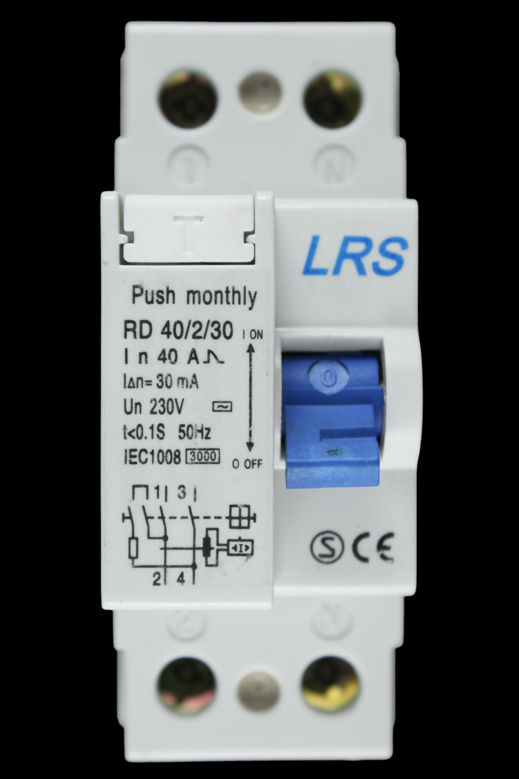 LRS 40 AMP 30mA DOUBLE POLE RCCB RD40/2/30