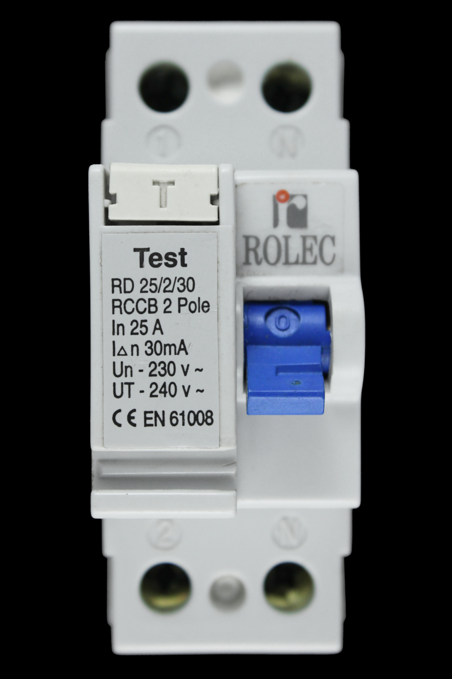 ROLEC 25 AMP 30mA DOUBLE POLE RCCB RCD RD25/2/30