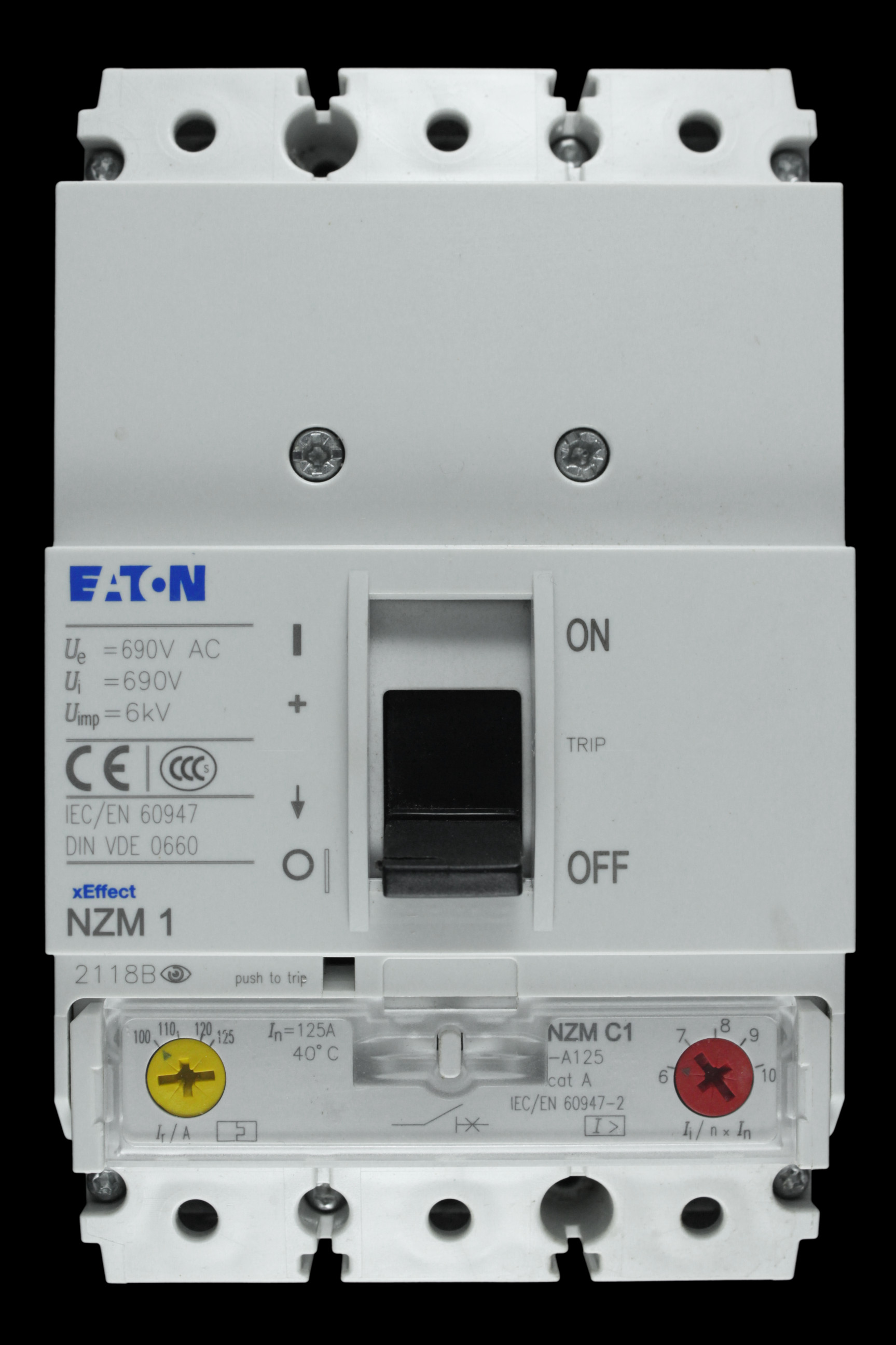 EATON 125 AMP 36kA TRIPLE POLE MCCB NZMC1-A125 NZM1
