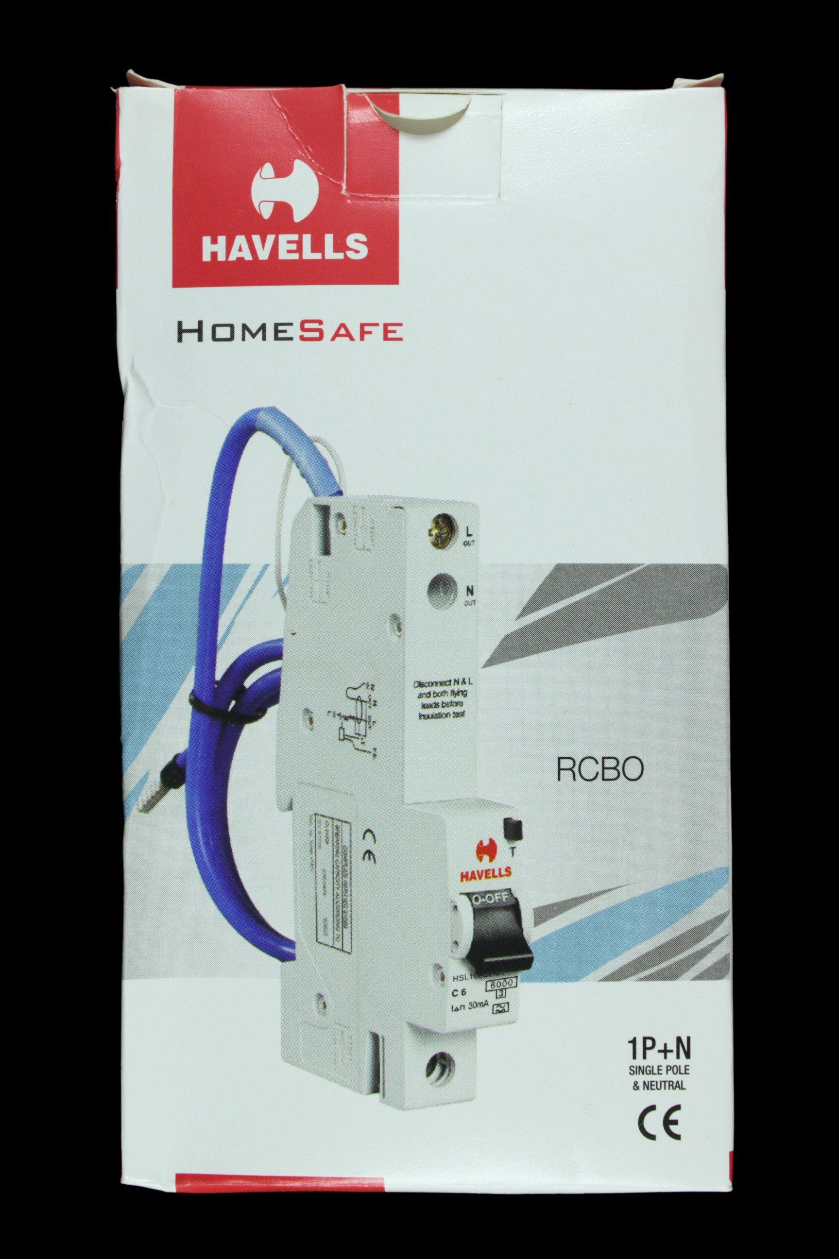 HAVELLS 6 AMP CURVE B 6kA 30mA RCBO TYPE A HSL106BR30
