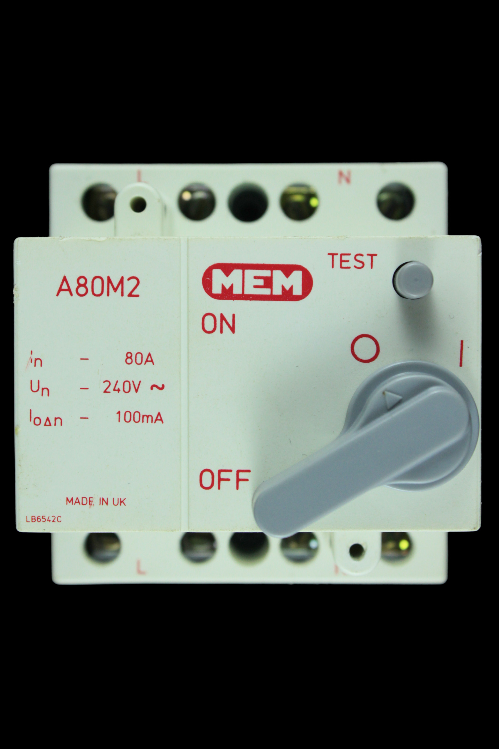 MEM 80 AMP 100mA RCD RCCB A80M2 LB6542C