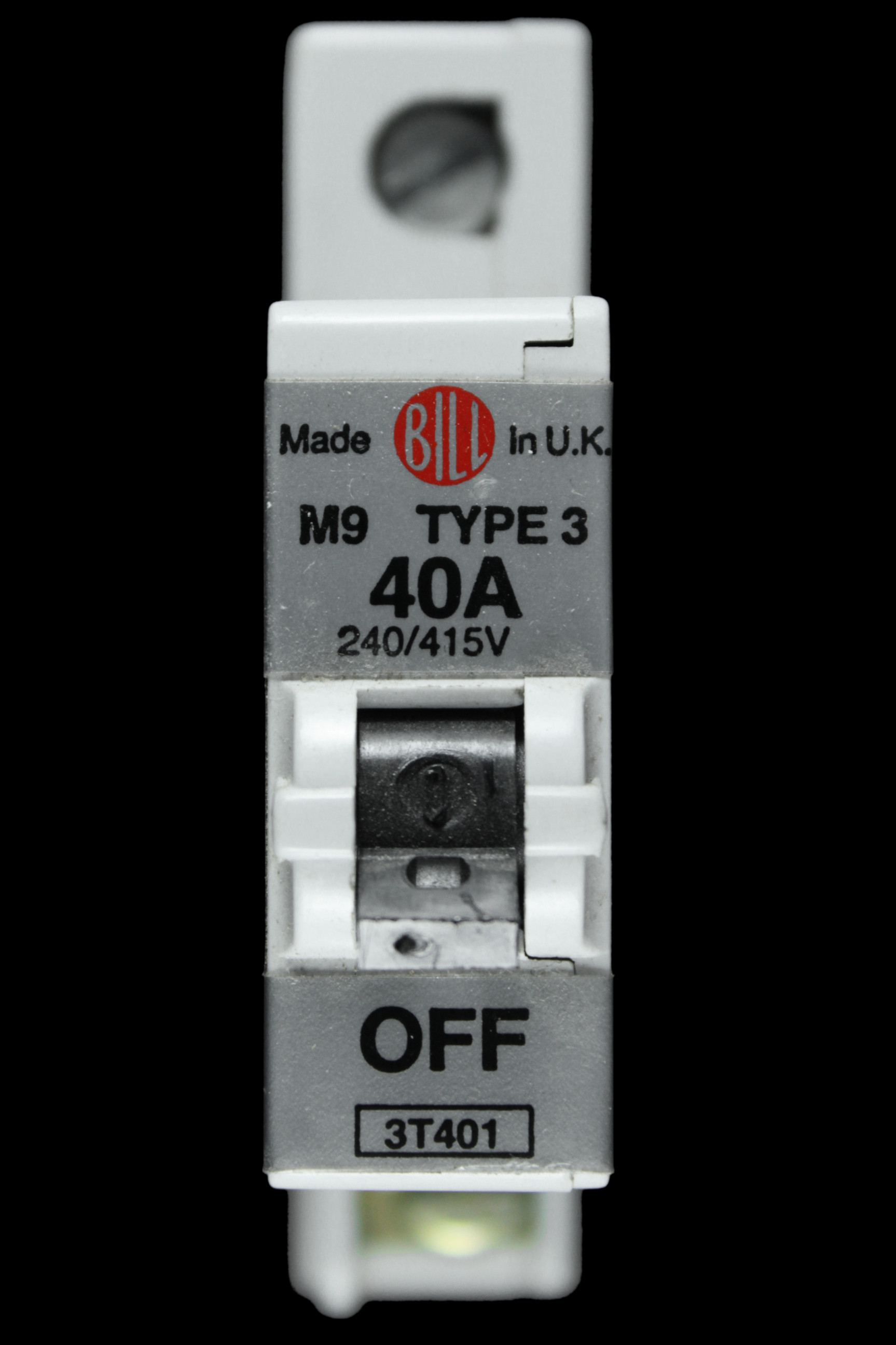 BILL 40 AMP TYPE 3 M9 MCB CIRCUIT BREAKER 3T401