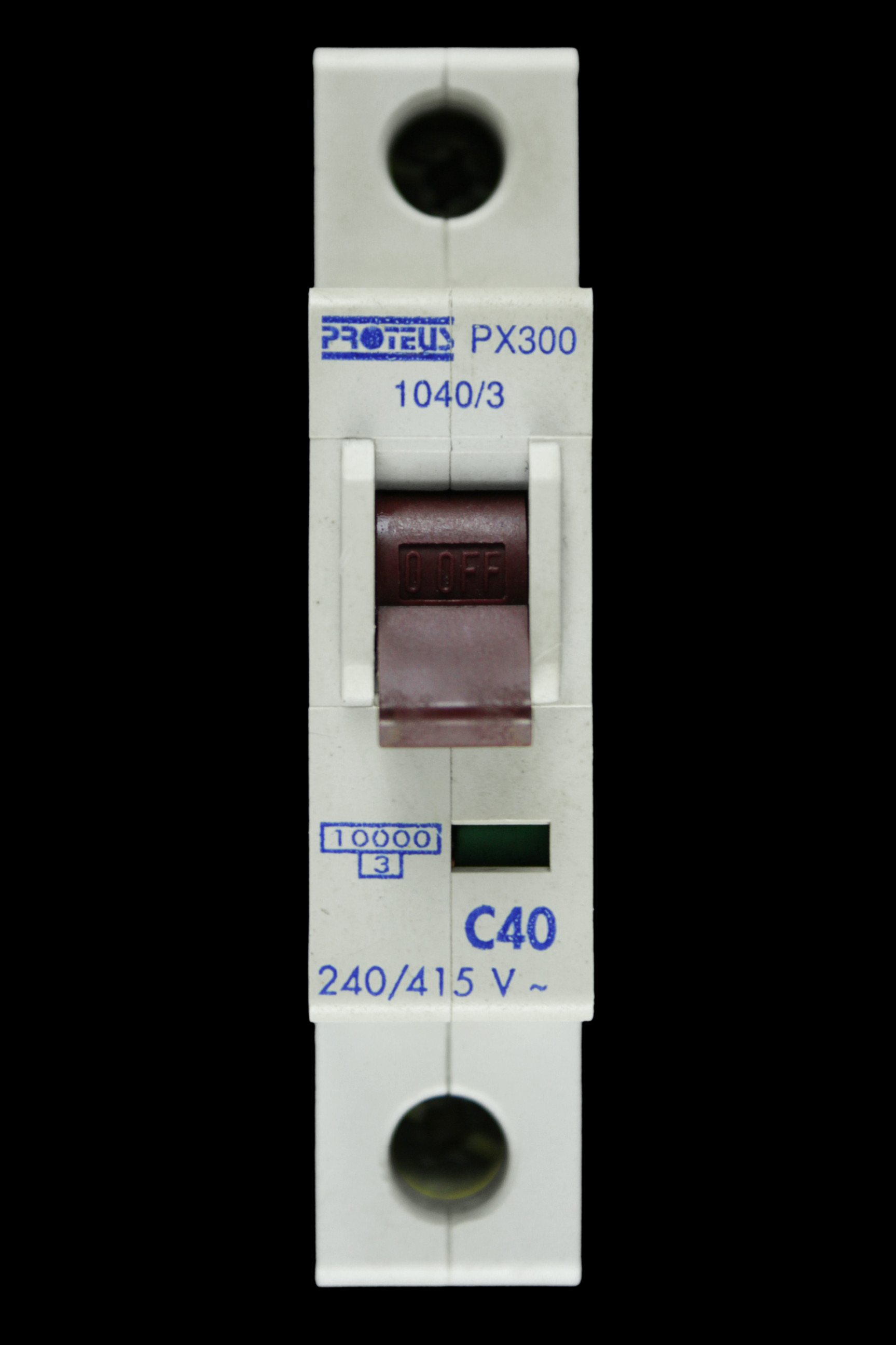 PROTEUS 40 AMP CURVE C 10kA MCB CIRCUIT BREAKER PX300 1040/3