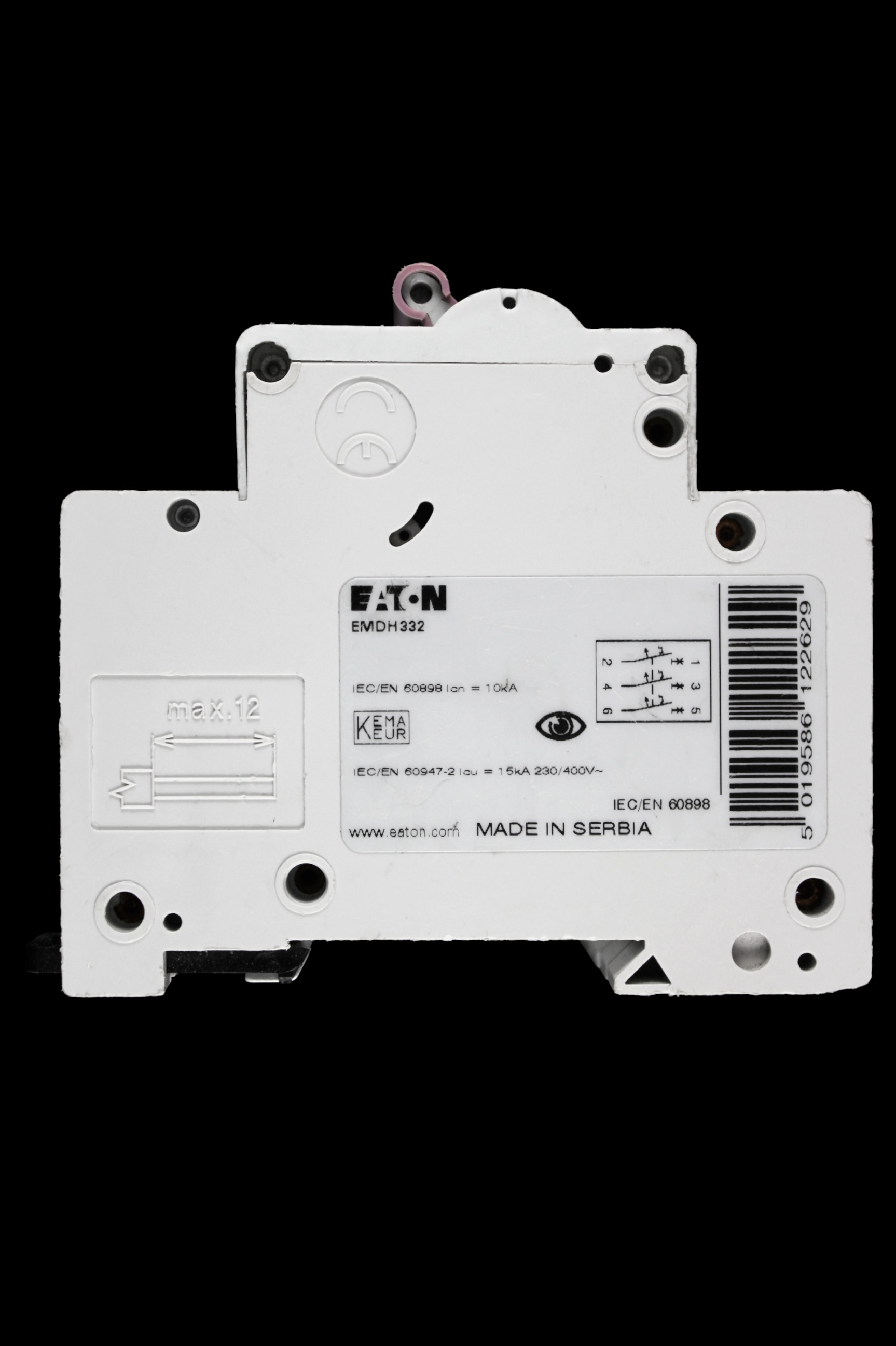 EATON 32 AMP CURVE D 10kA TRIPLE POLE MCB CIRCUIT BREAKER EMDH332