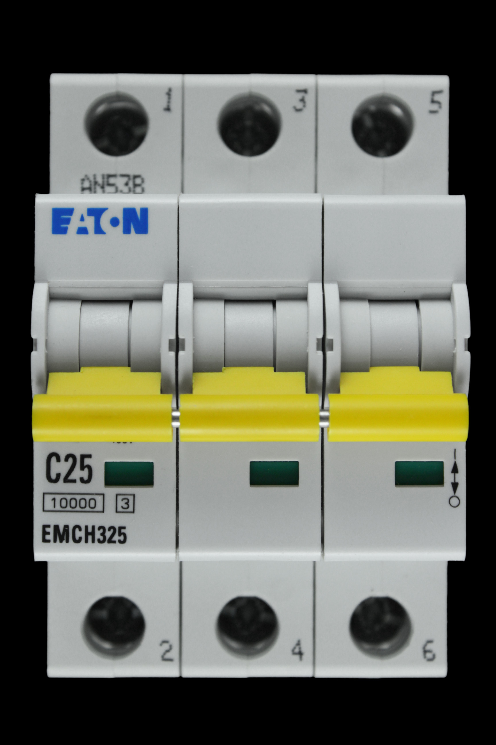 EATON 25 AMP CURVE C 10kA TRIPLE POLE MCB CIRCUIT BREAKER EMCH325
