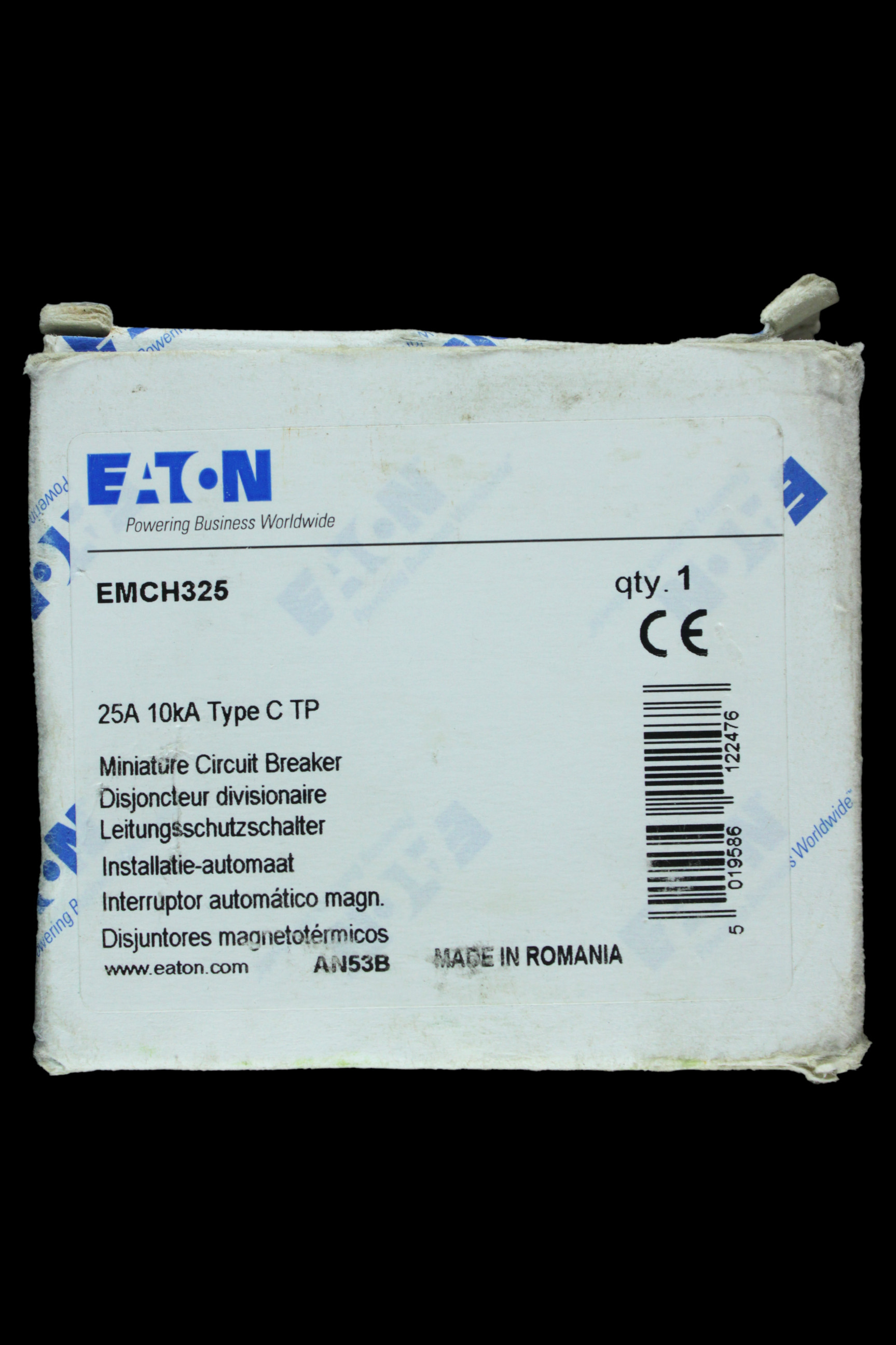 EATON 25 AMP CURVE C 10kA TRIPLE POLE MCB CIRCUIT BREAKER EMCH325