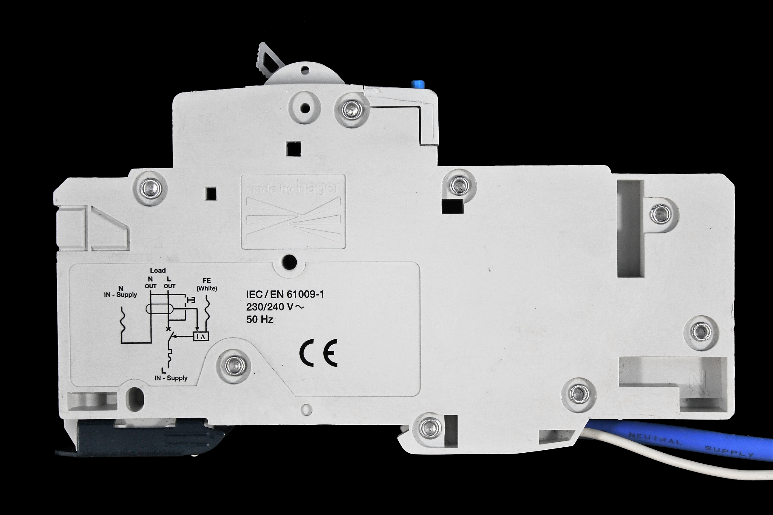HAGER 32 AMP CURVE B 10kA 30mA RCBO TYPE AC 106751 ADB132