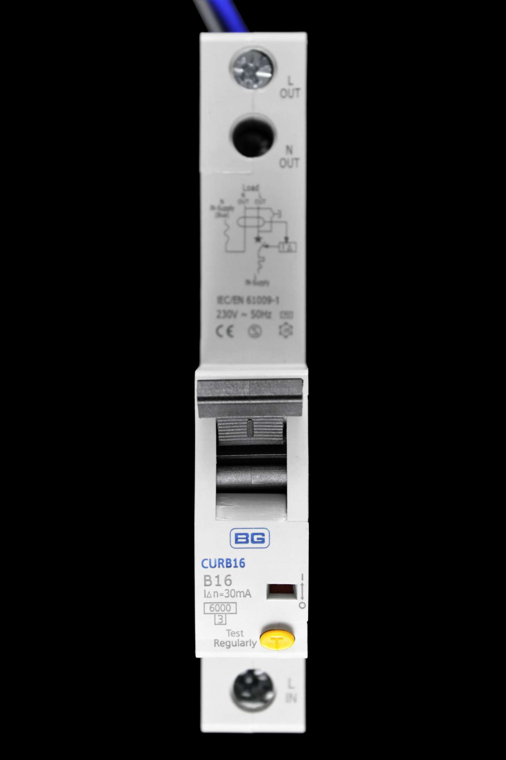 BG B 16 RCBO 6kA 30mA TYPE AC CURB16-02 NB